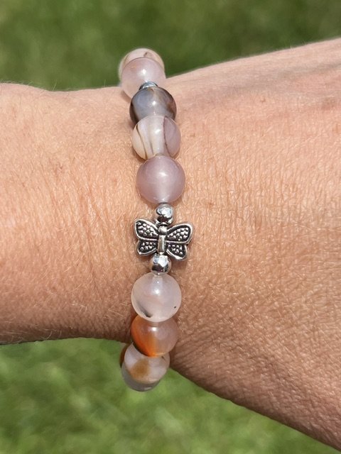 Milky White Chalcedony Bracelet