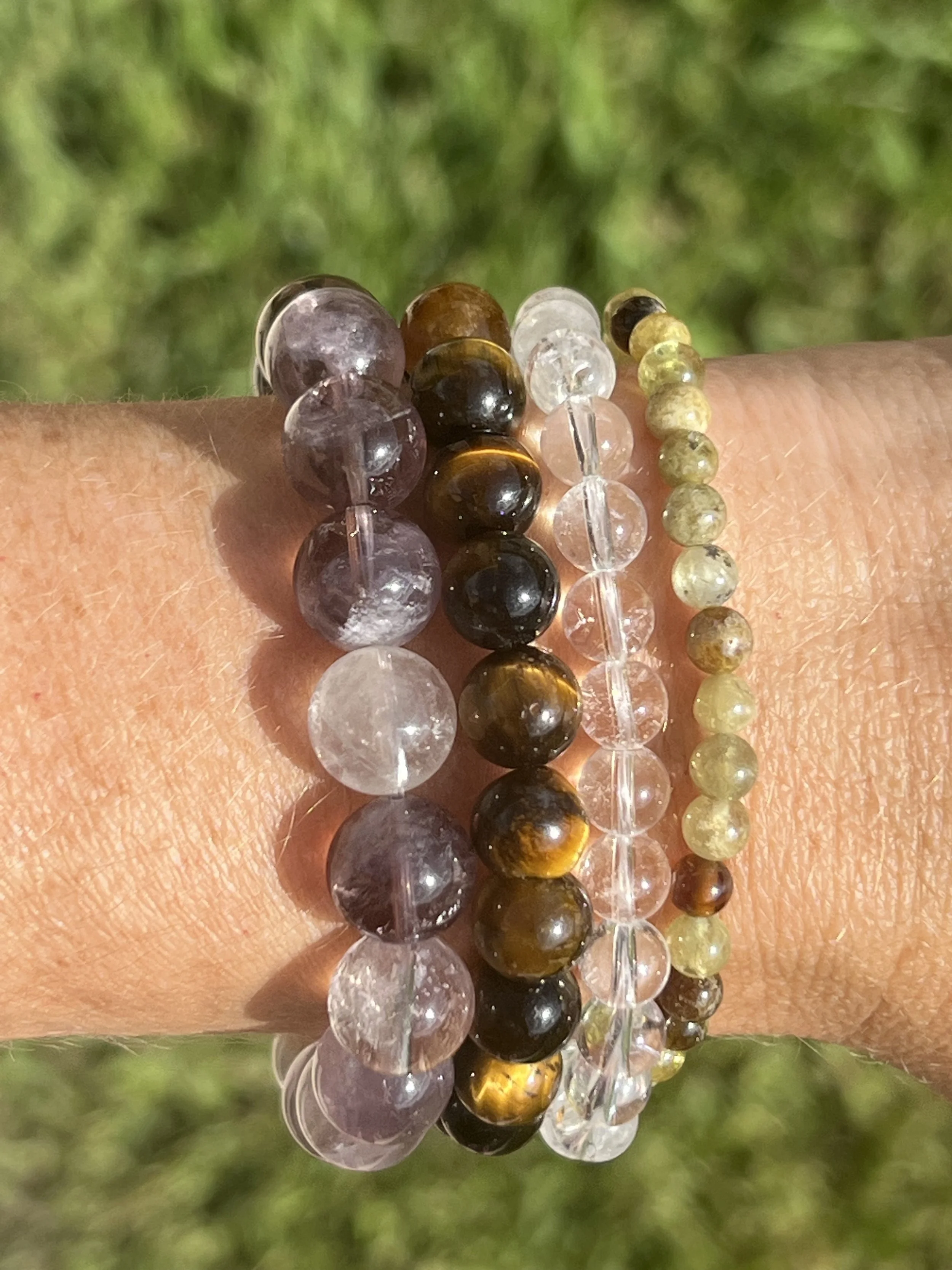 Healing, Energy Amplifying, Abundance and Inner Peace Bracelet Stack