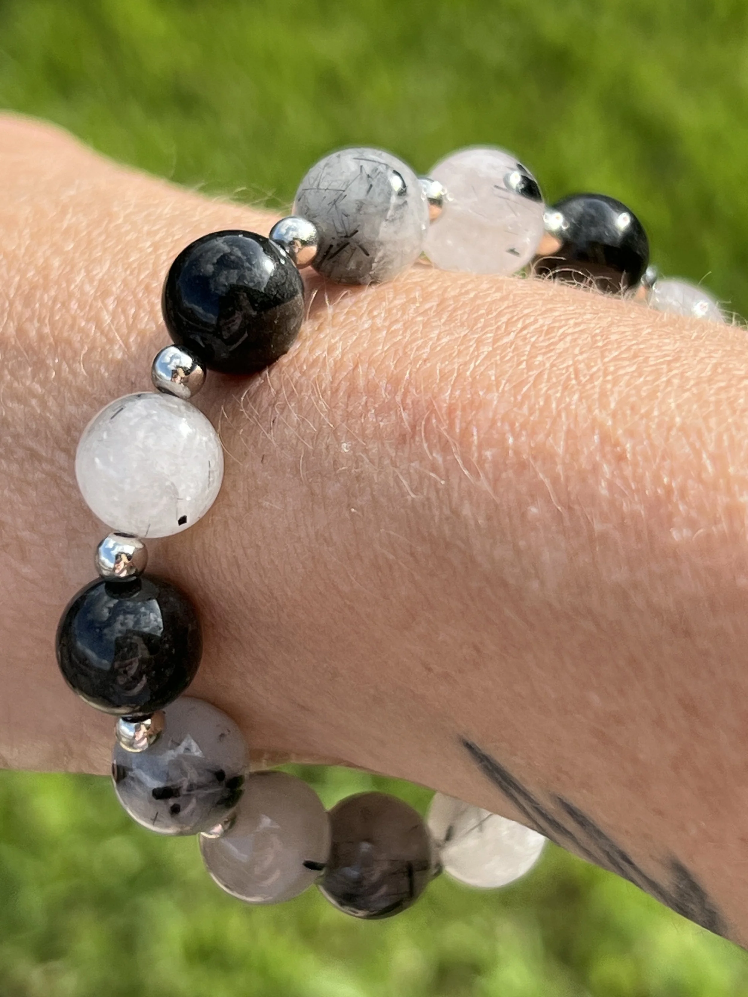 Black Rutilated Quartz Bracelet