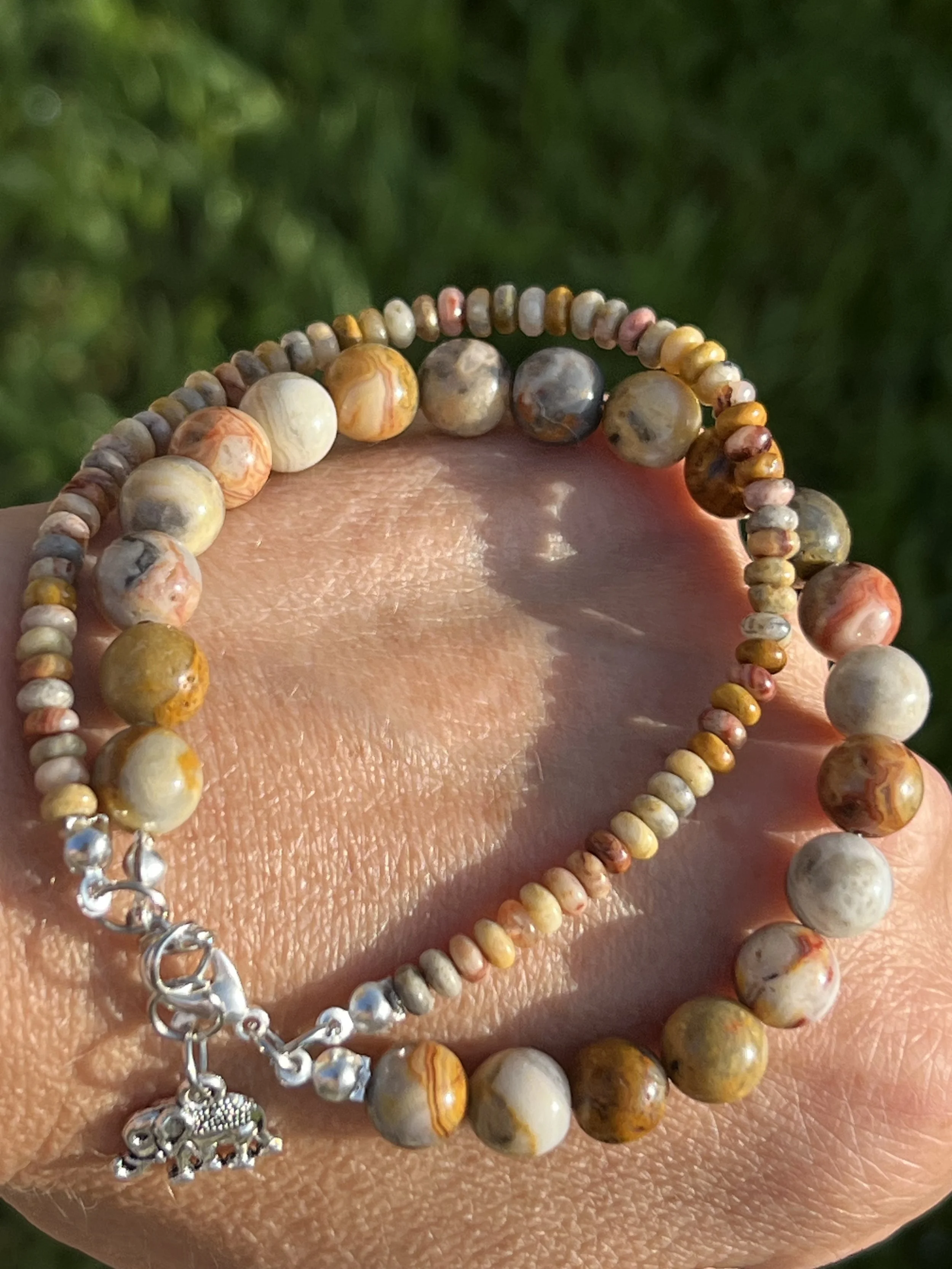 Crazy Lace Agate Bracelet