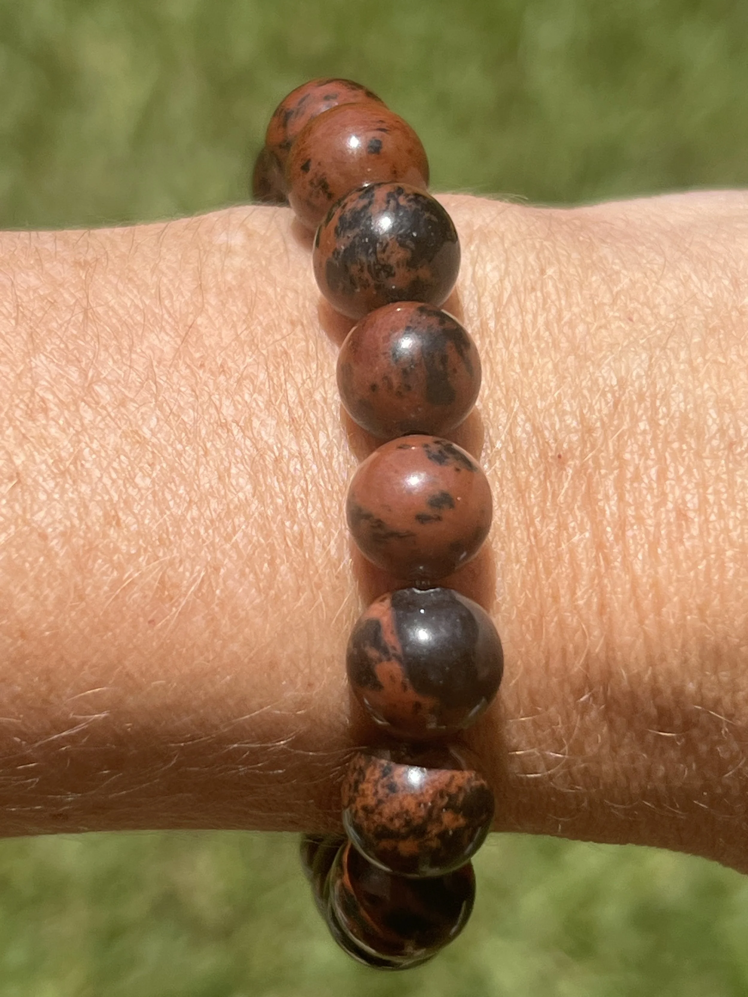 Mahogany Obsidian Bracelet (customizable)