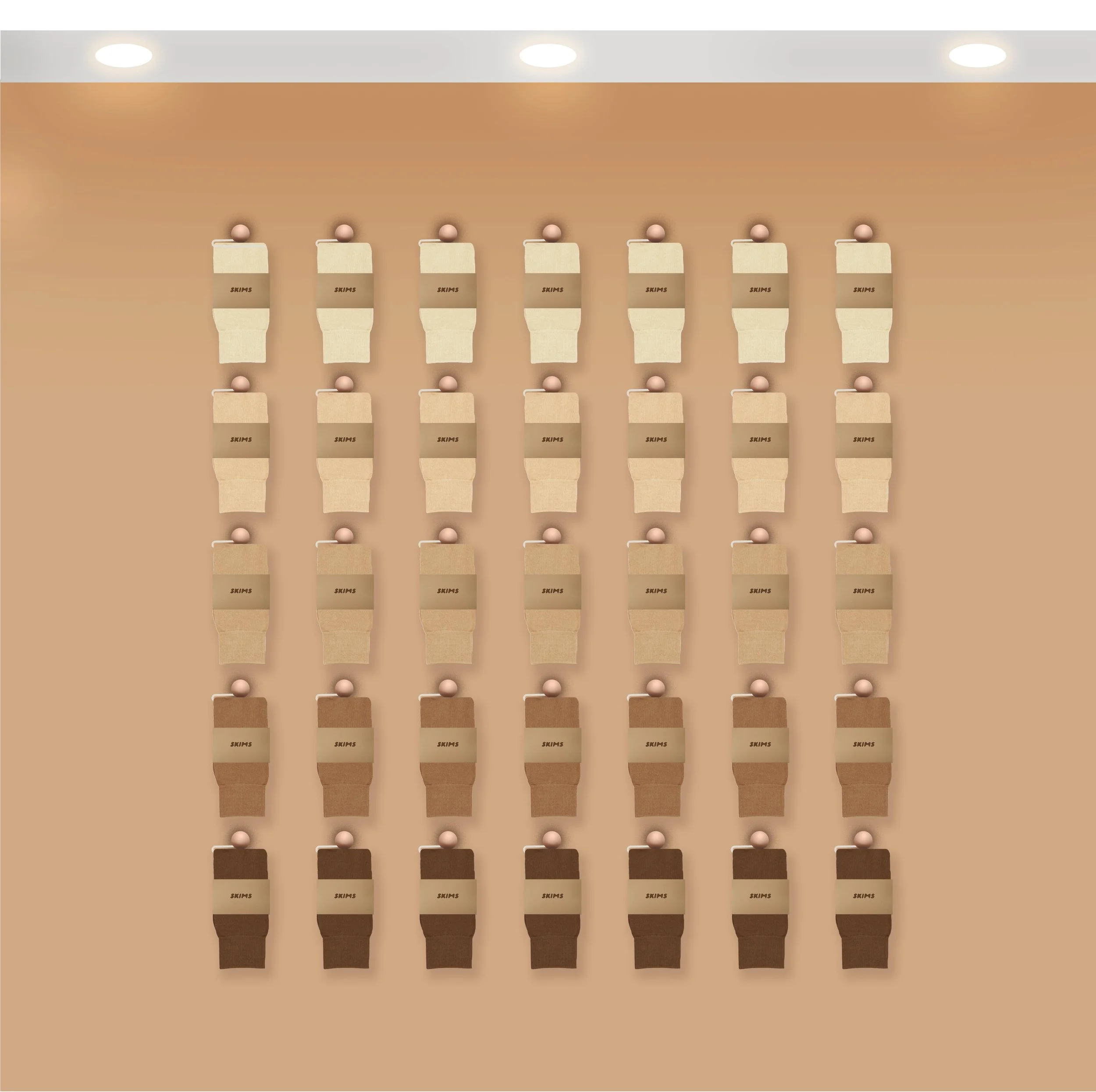 SKIMS Retail Sock Wall Concept