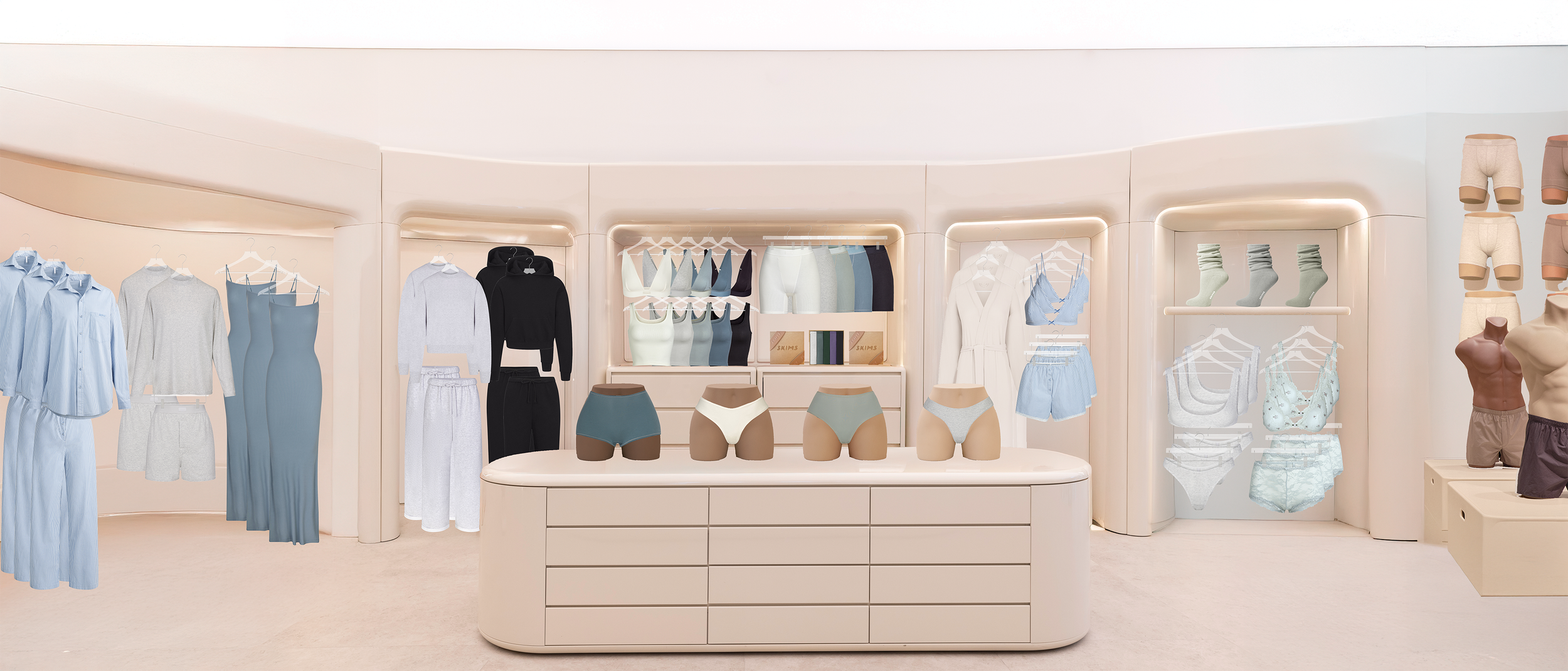 SKIMS Retail Tiered Storytelling Concept