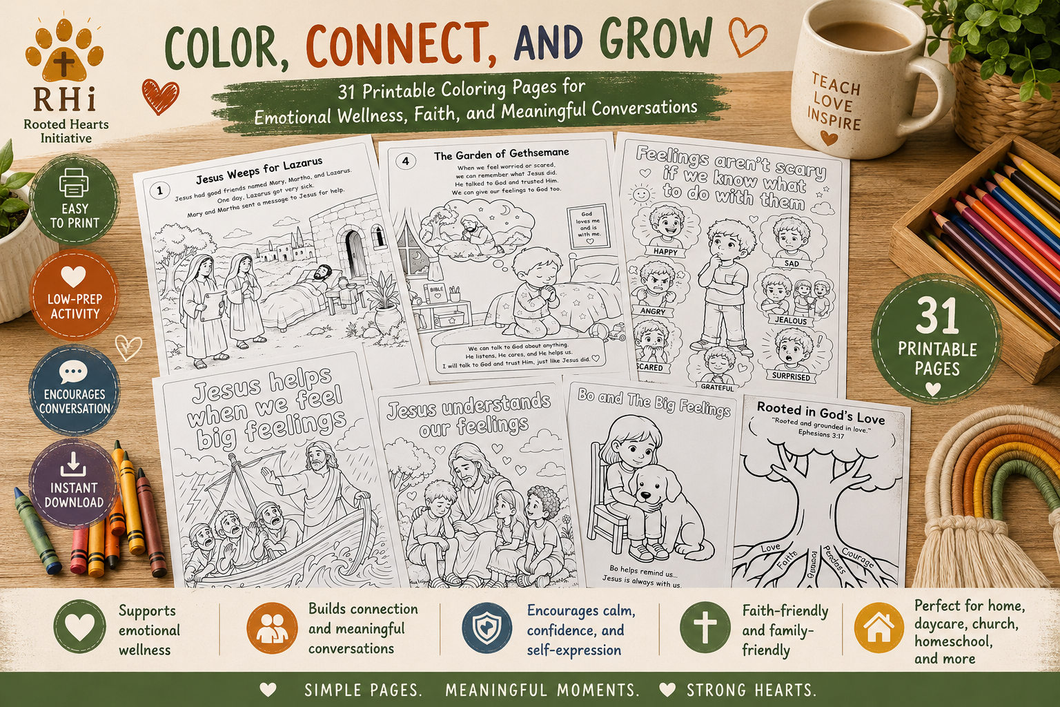 Feelings & Faith Coloring Bundle
