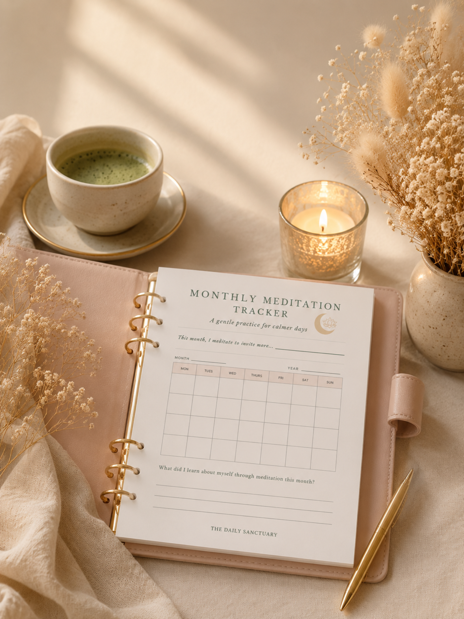 Lifestyle - Monthly Meditation Tracker.png