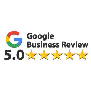 Google Business Review 5.0 rating with five gold stars.