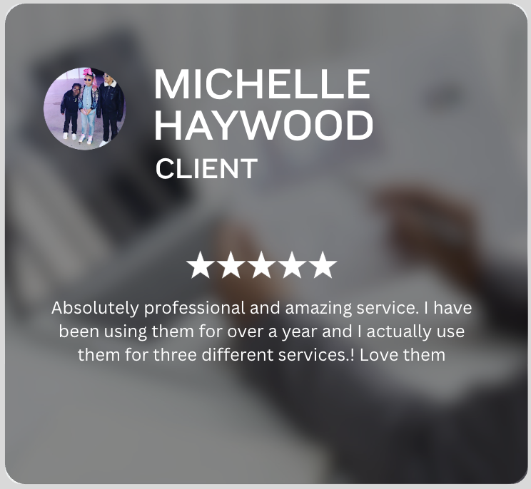 Client testimonial for Amalex Virtual Solutions highlighting professional real estate virtual assistant and transaction coordination services with 5-star Google review.