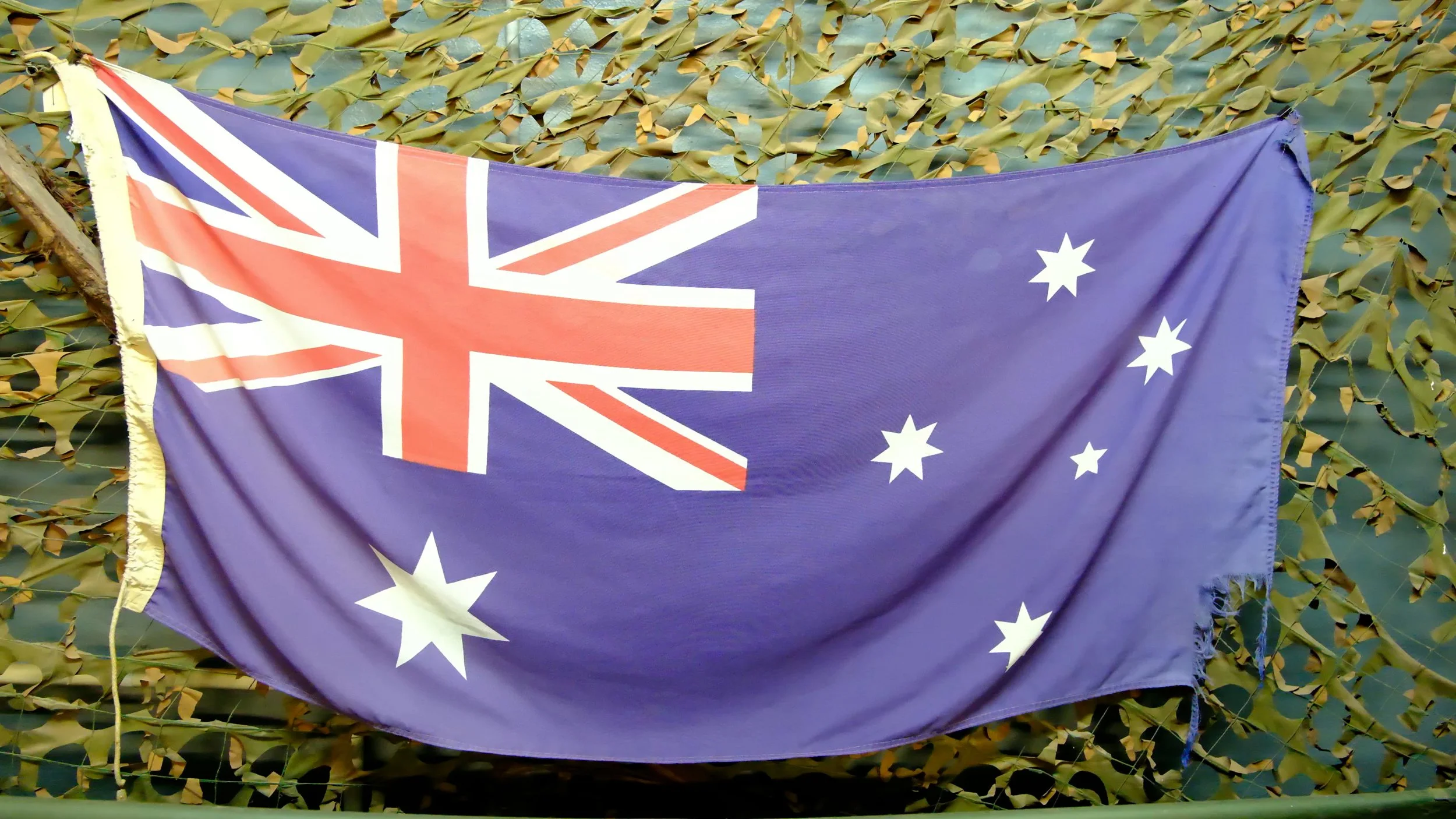Australian Flag in Darwin Military Museum