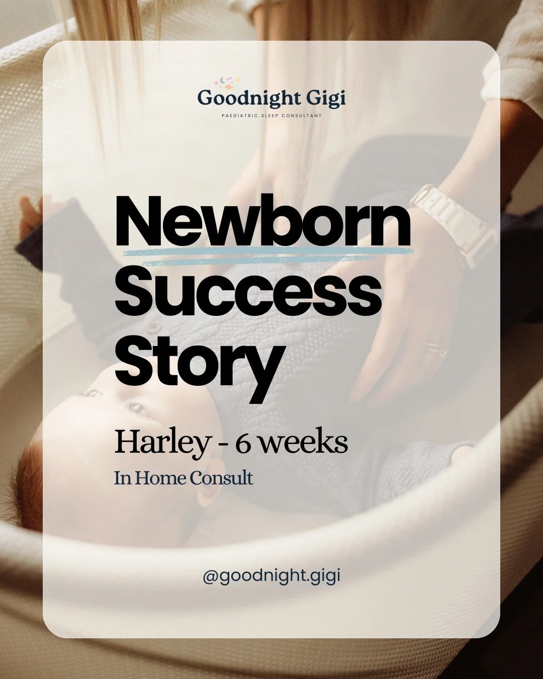 Newborn Success Story! Meet Harley, a 6-week-old superstar! 🌟 

With the help of @goodnight.gigi, his devoted parents and some gentle guidance, Harley is developing beautiful sleep habits early on. 

✅ Settled in bassinet in 5 mins
✅ Doubled nap tim