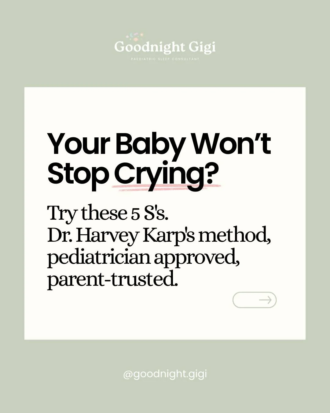 Struggling with a crying bub? 

Discover Dr. Harvey Karp's 5 S's to soothe your little one. From swaddling to shushing, these techniques are pediatrician-approved and parent-trusted. Babies crave the comfort of the womb, and these steps help flip the