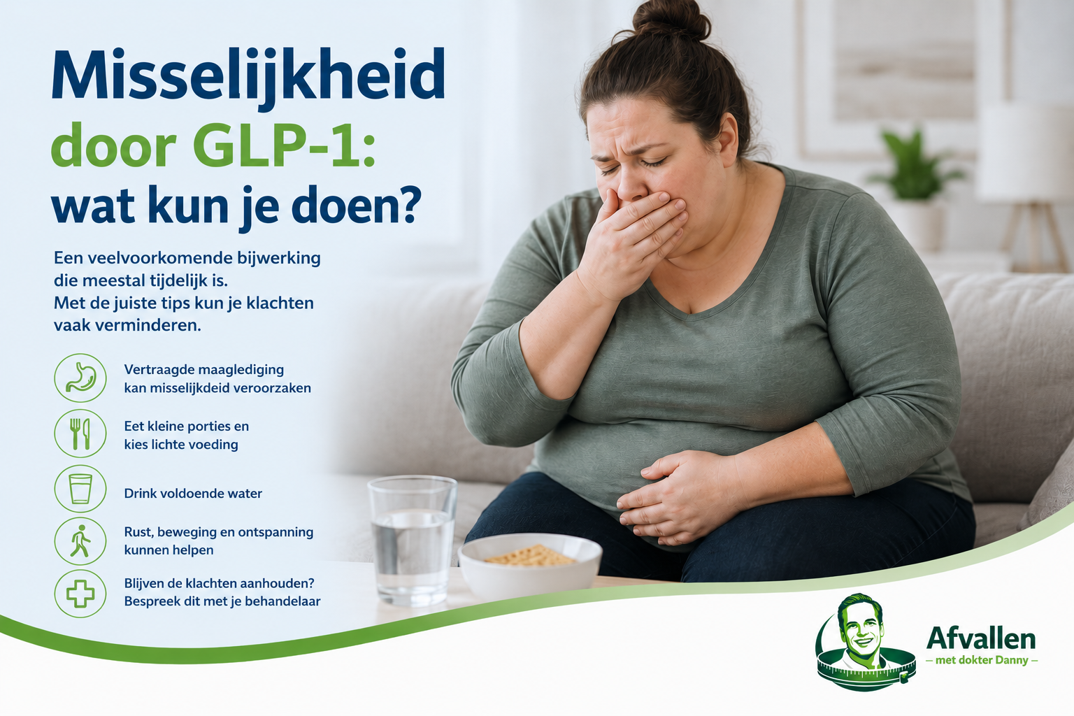 Misselijkheid door GLP-1 medicatie: wat kun je doen