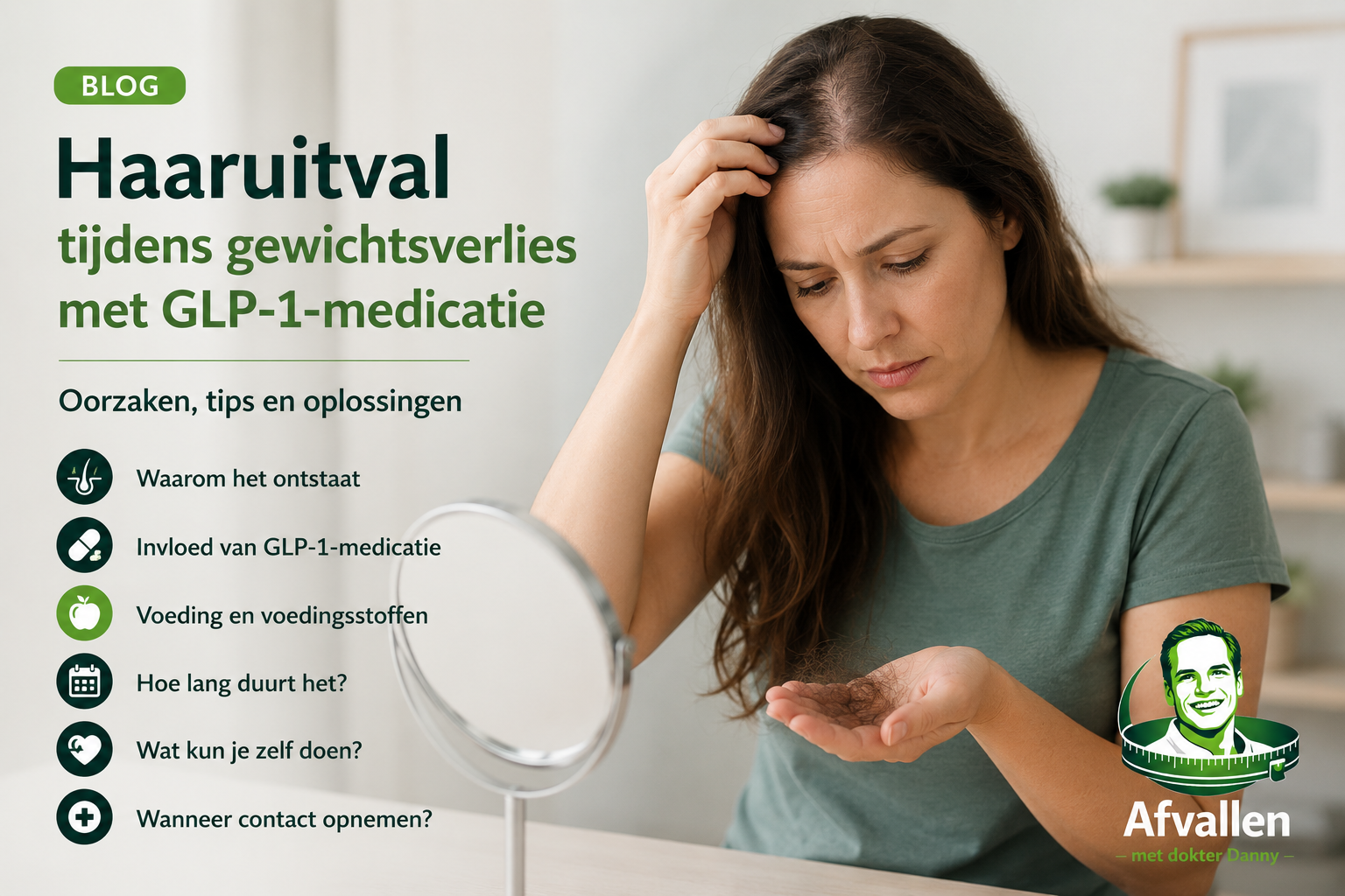Haaruitval tijdens gewichtsverlies: komt het door GLP-1-medicatie?
