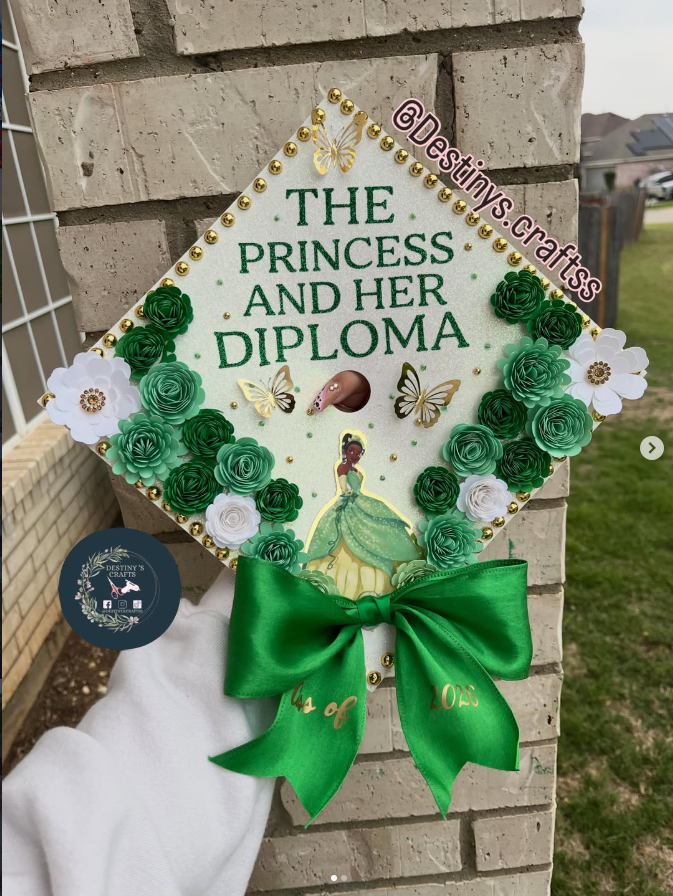 Princess And Her Diploma Graduation Cap.