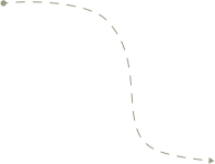 Dotted line forming a curved path