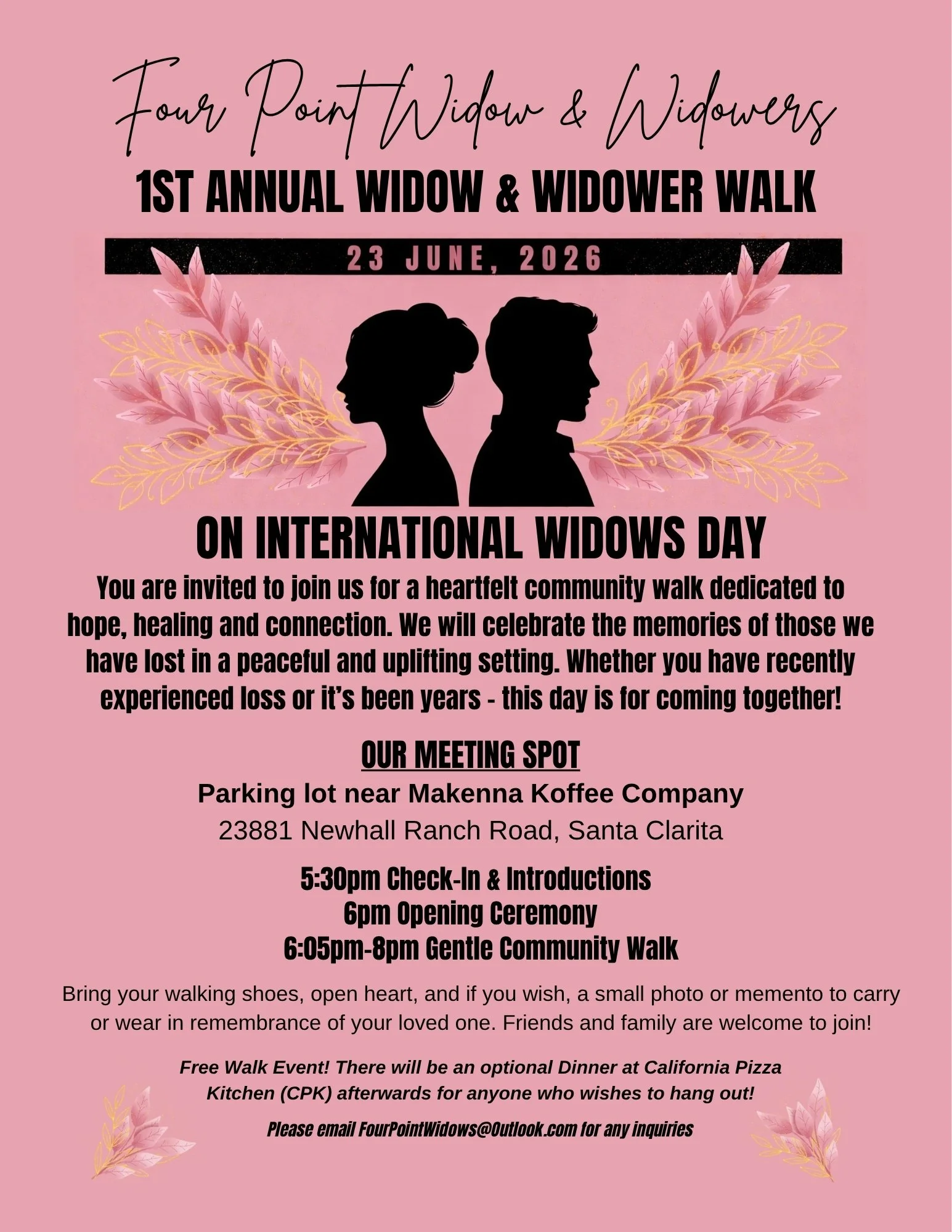 Santa Clarita 1st Annual Widow &amp; Widower Walk
