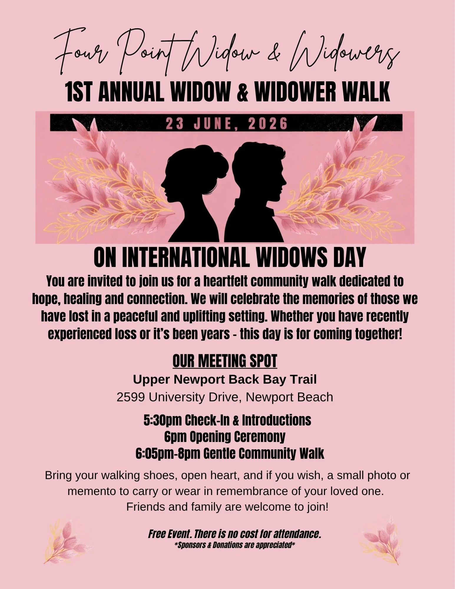 Orange County 1st Annual Widow &amp; Widower Walk