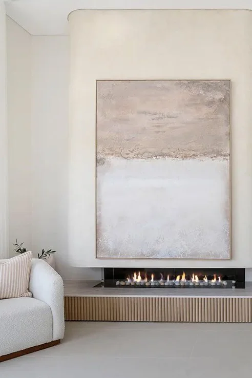 feature wall with fireplace