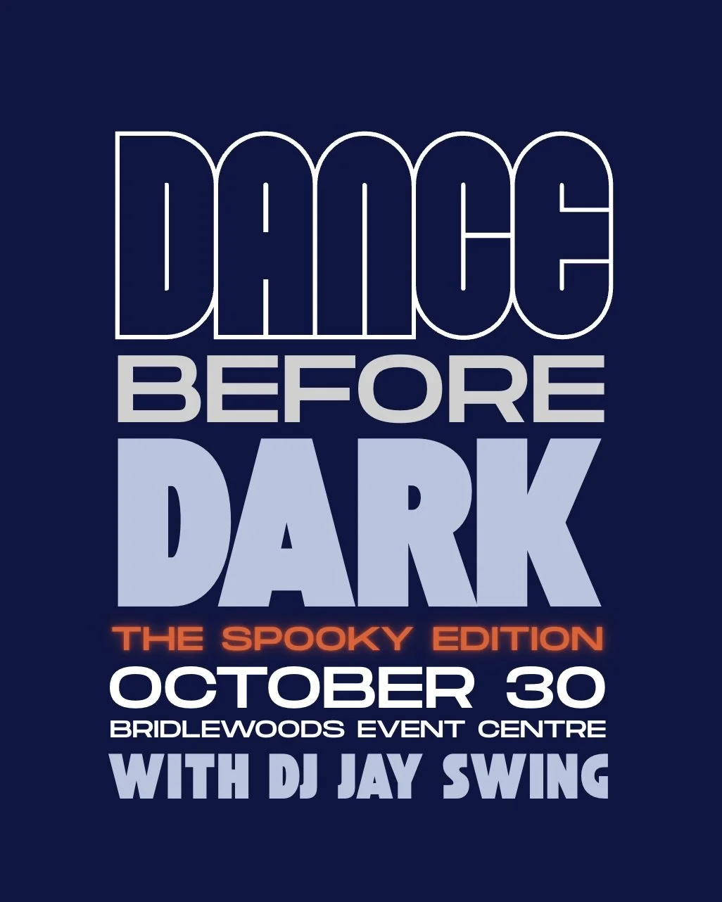 Our NEXT event! DBD: &lsquo;SPOOKY EDITION&rsquo; is on OCTOBER 30th at the stunning @bridlewoodseventcenter in Chilliwack! 🎃🖤  Get ready for a Halloween night out like no other! This dance night will be a full-costume Halloween experience for grow