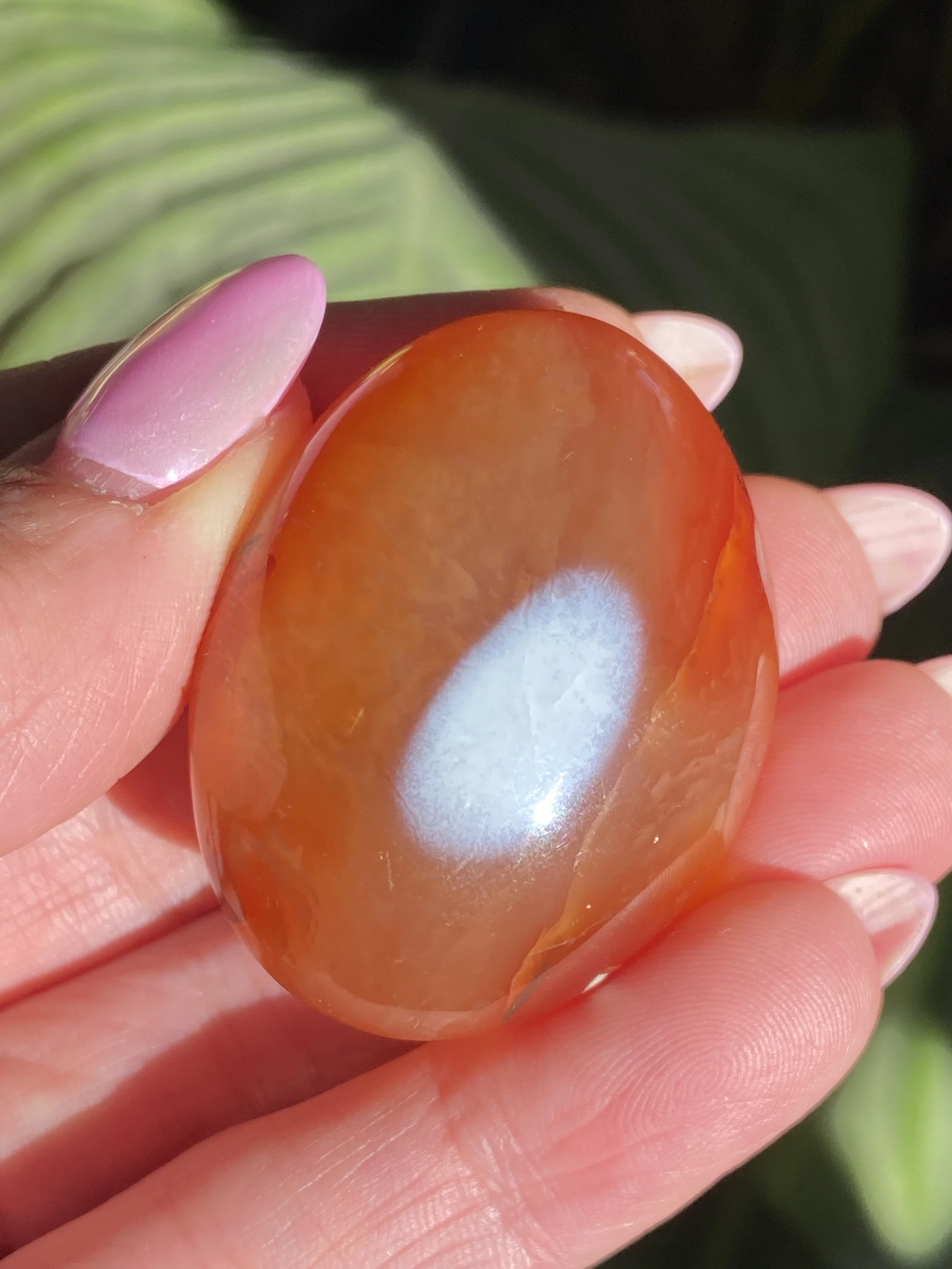 Carnelian Palm Stone