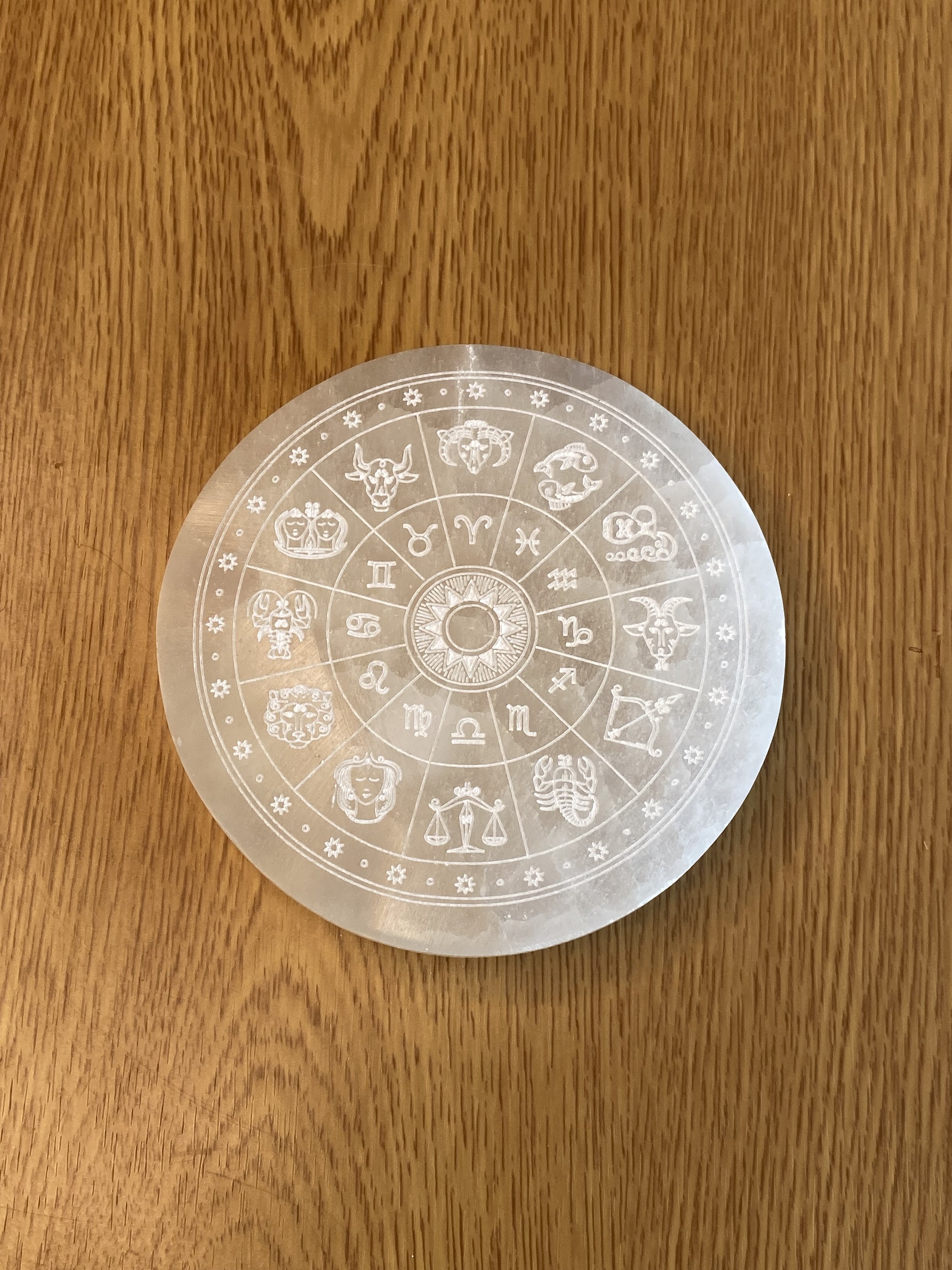 Selenite Zodiac Charging Plate