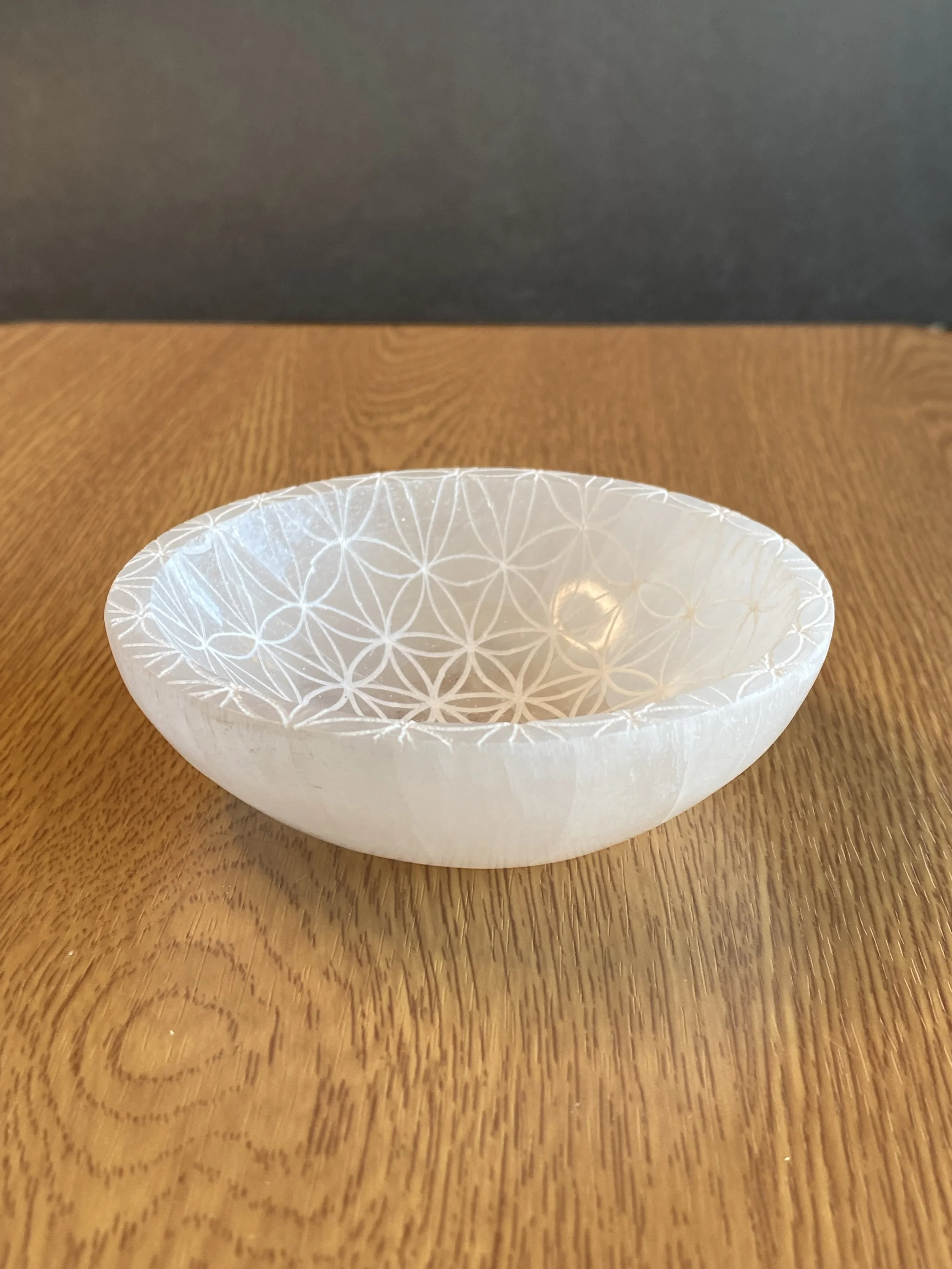 Selenite Flower of Life Charging Bowl