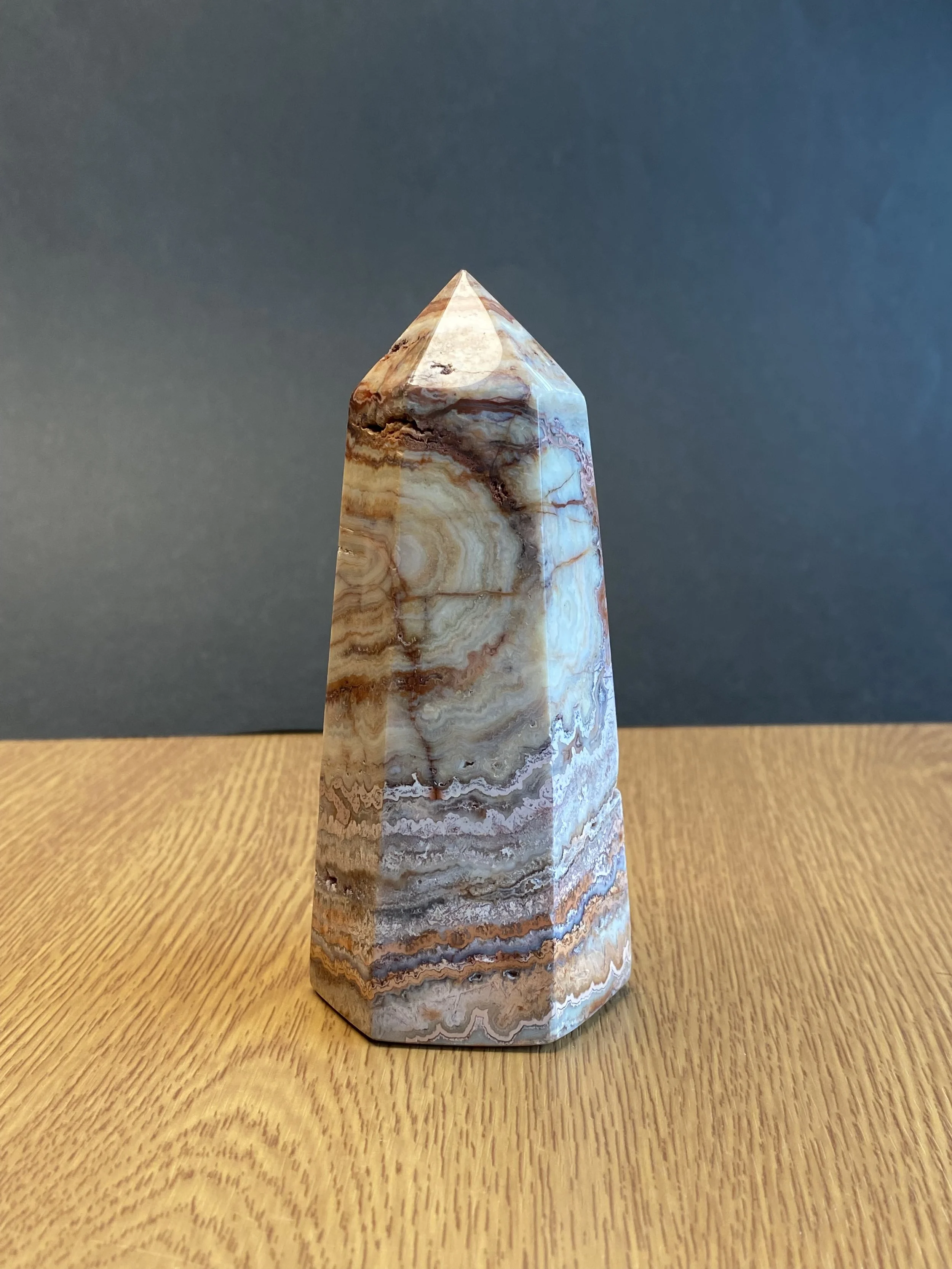 Pink Crazy Lace Agate Tower