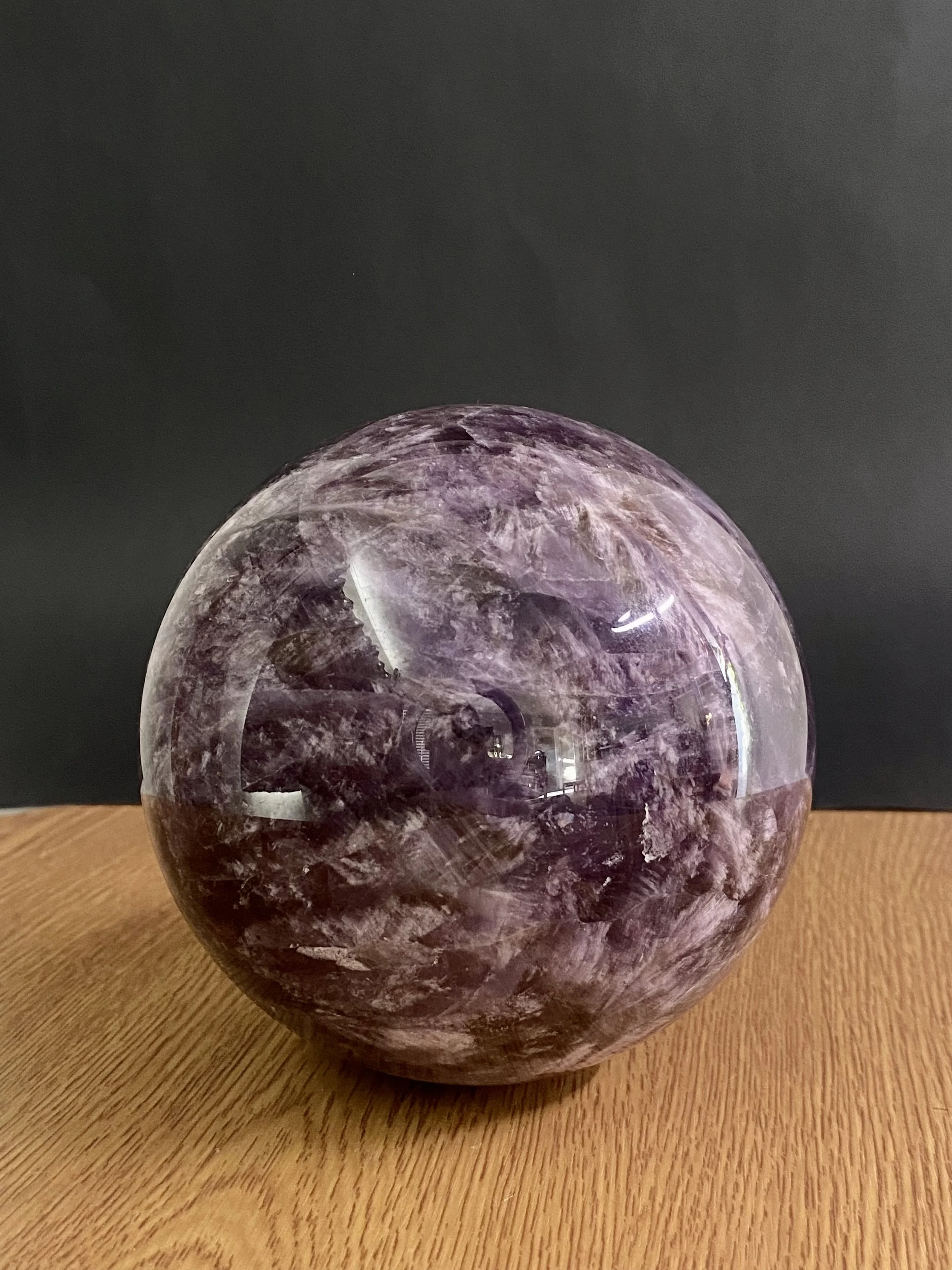 Chevron Amethyst Sphere