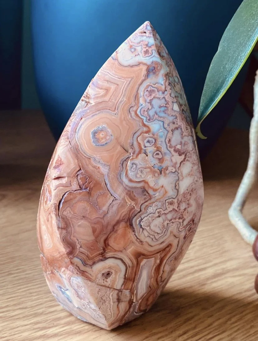 Pink Crazy Lace Agate Flame