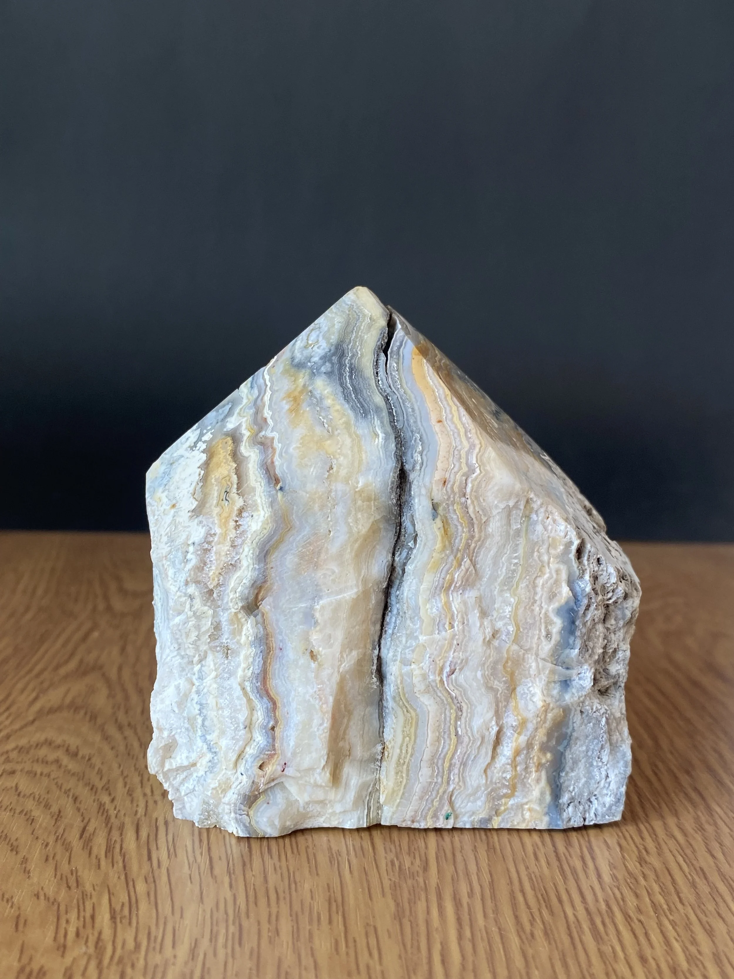 Crazy Lace Agate Top Polished Point