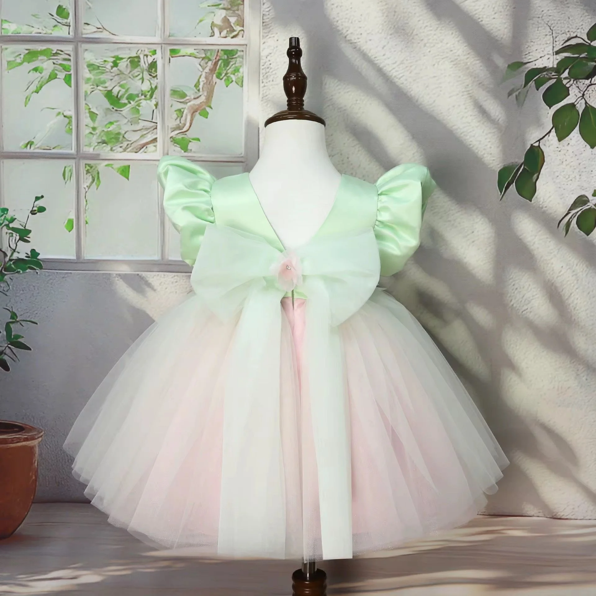 Mint Blossom princess party dress for little girls | TeddyNest.jpeg