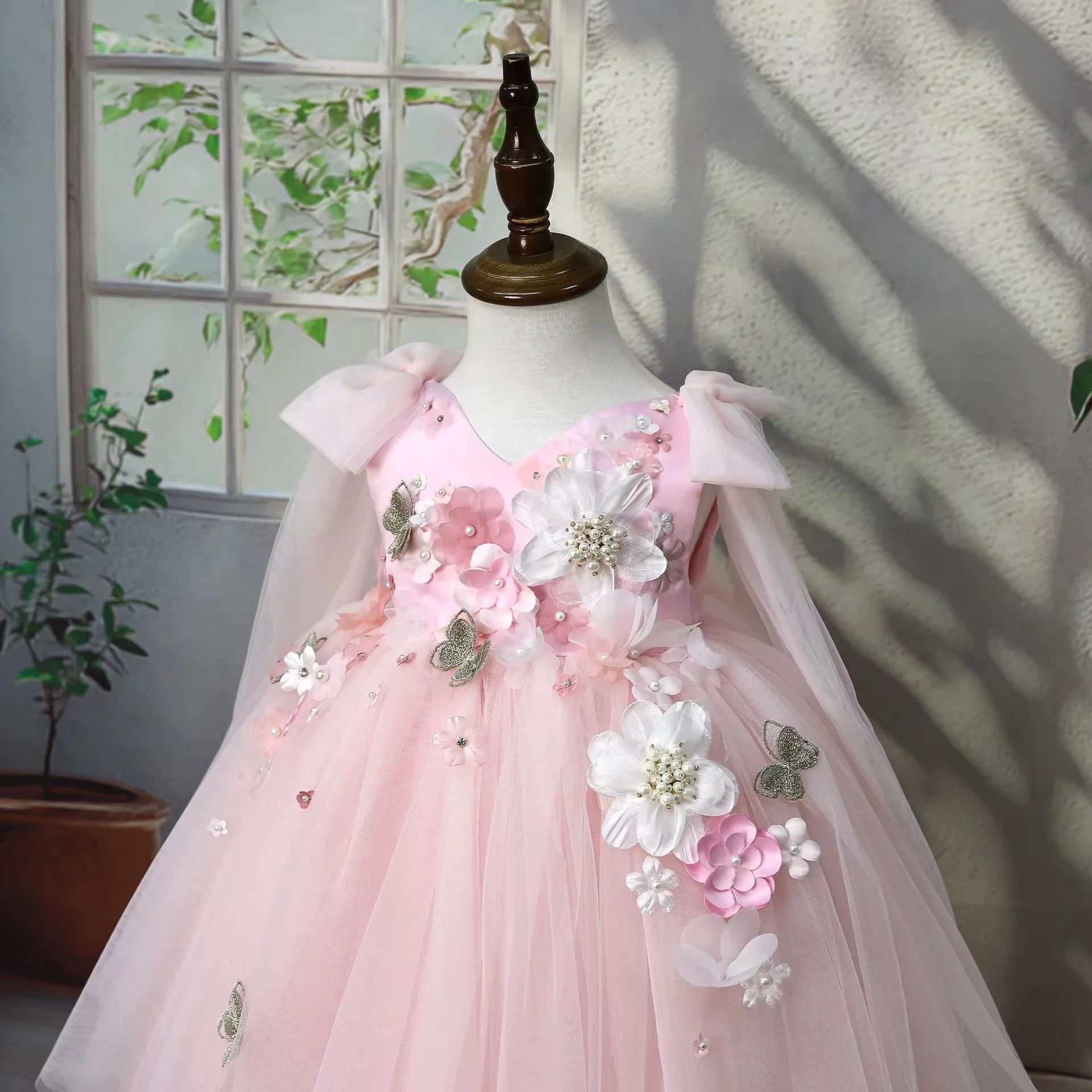 Sky Blossom princess party dress for little girls | TeddyNest.jpeg.jpeg