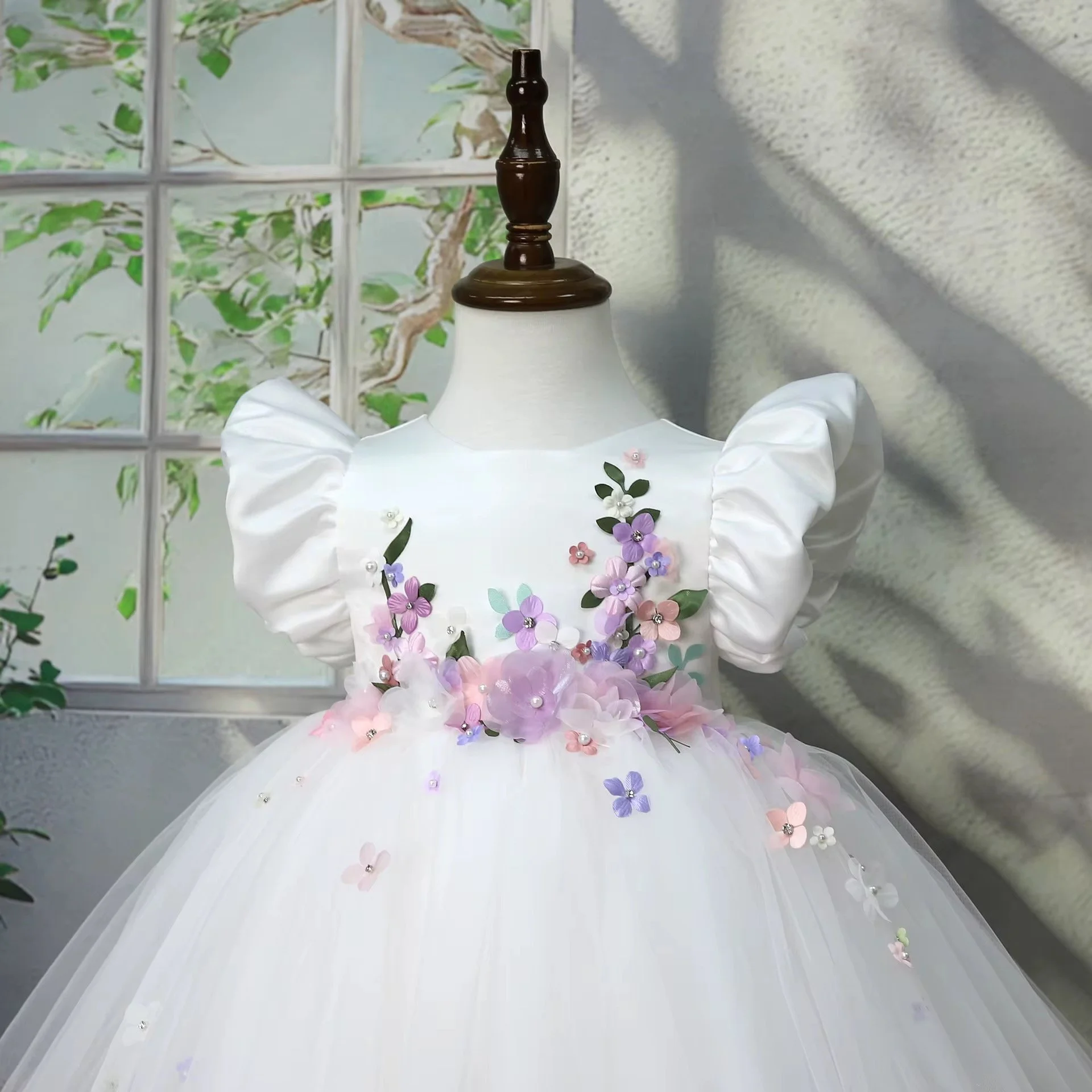 Ivory Bloom princess party dress for little girls | TeddyNest.jpeg