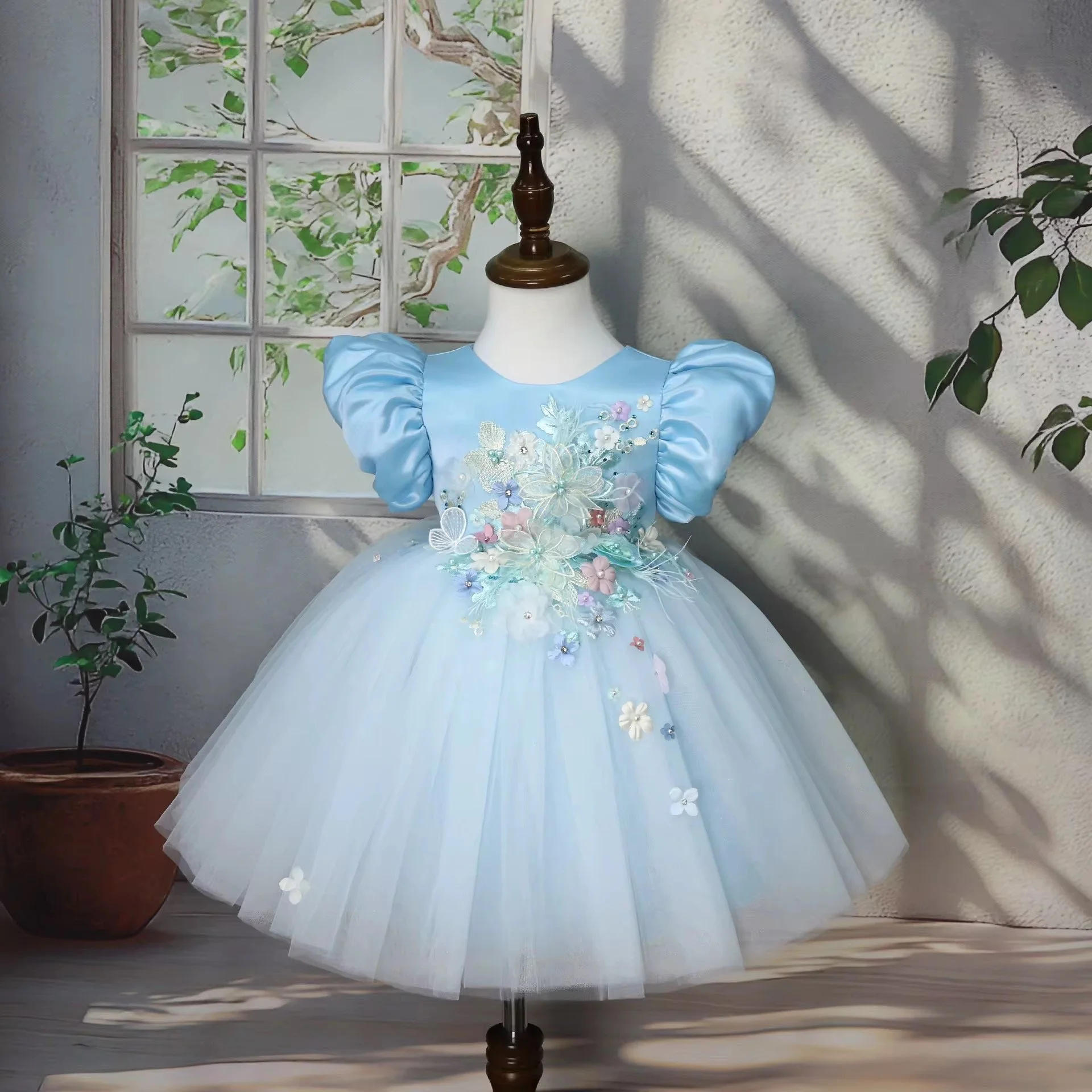 Crystal Blue Princess Dress