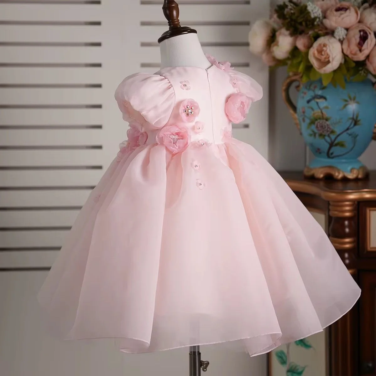 Blush Petal princess party dress for little girls | TeddyNest.jpeg