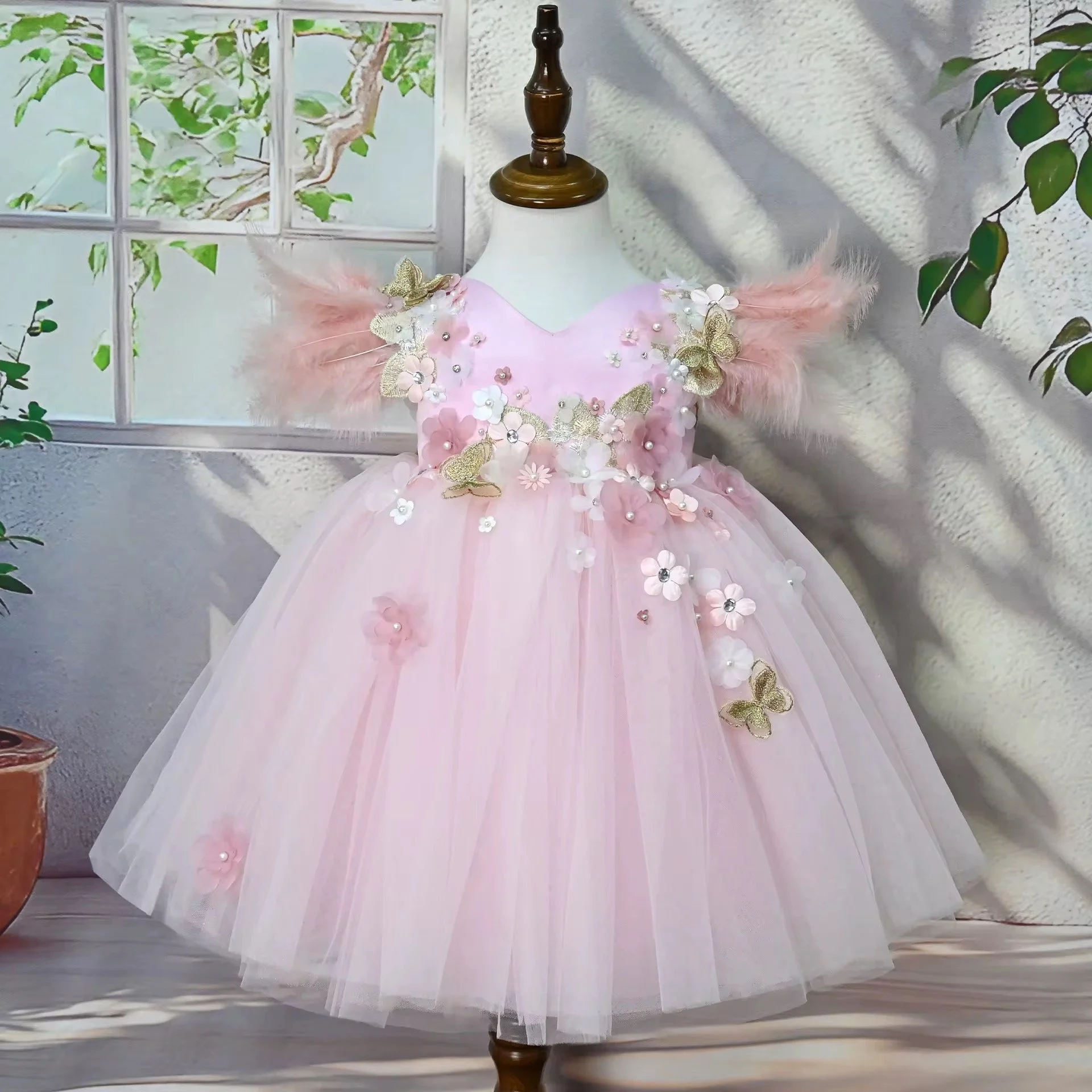 Rosabelle wings princess party dress for little girls | TeddyNest.jpeg