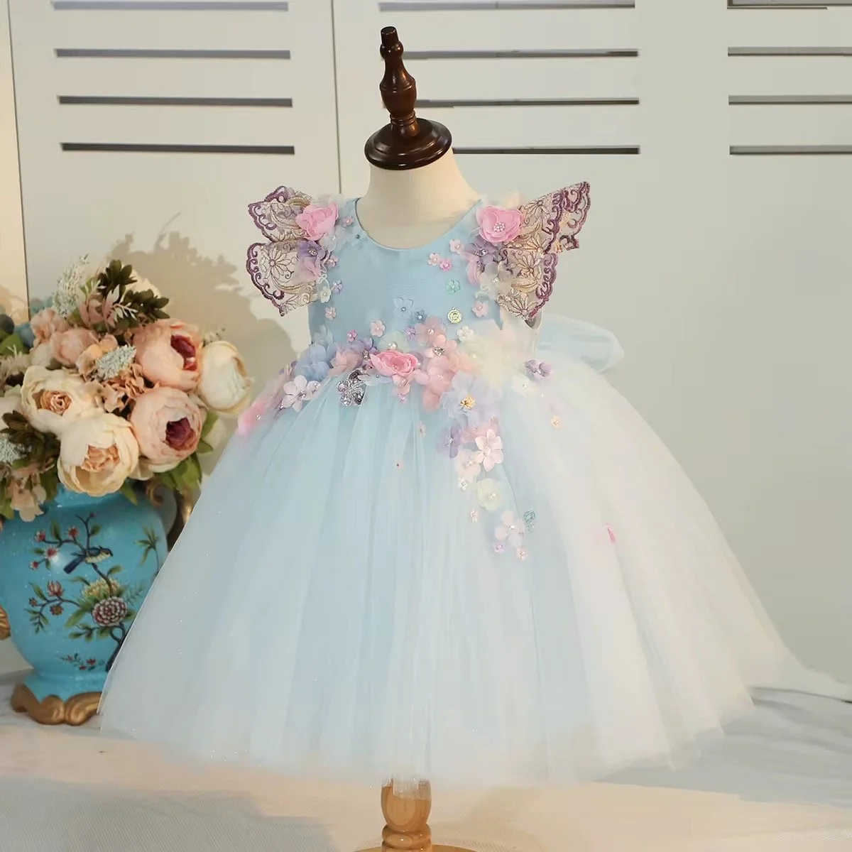 Enchanted Butterfly princess party dress for little girls | TeddyNest.jpeg
