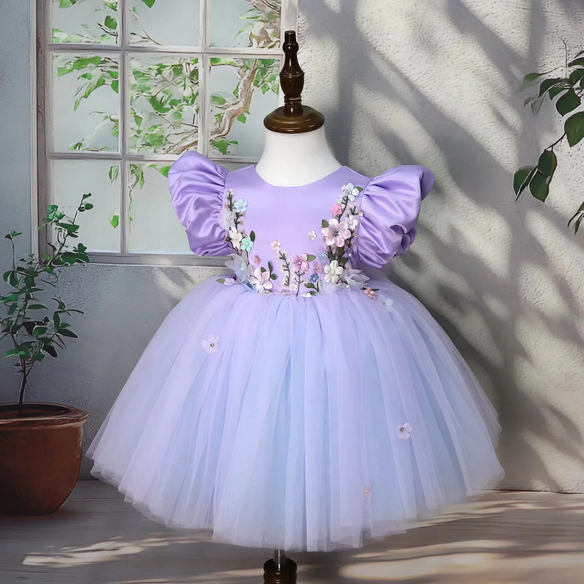 Lavender Dream princess party dress for little girls | TeddyNest.jpeg