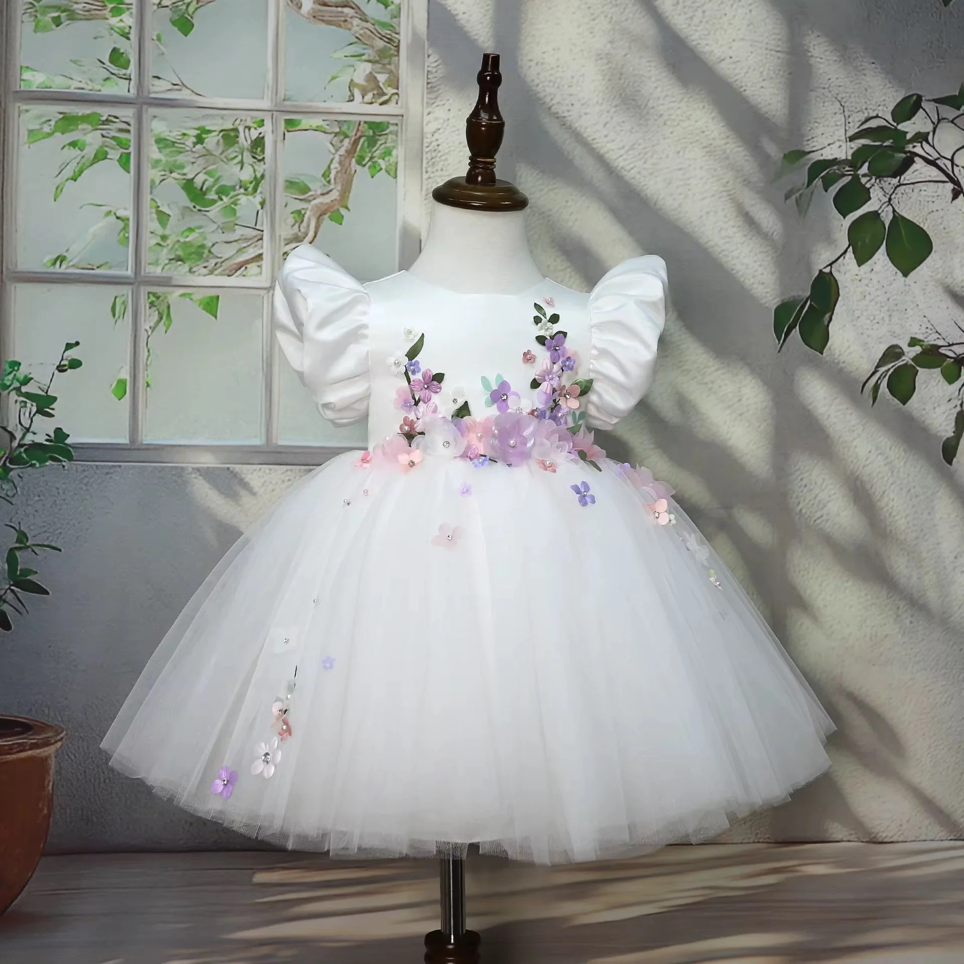 Ivory Bloom princess party dress for little girls | TeddyNest.jpeg