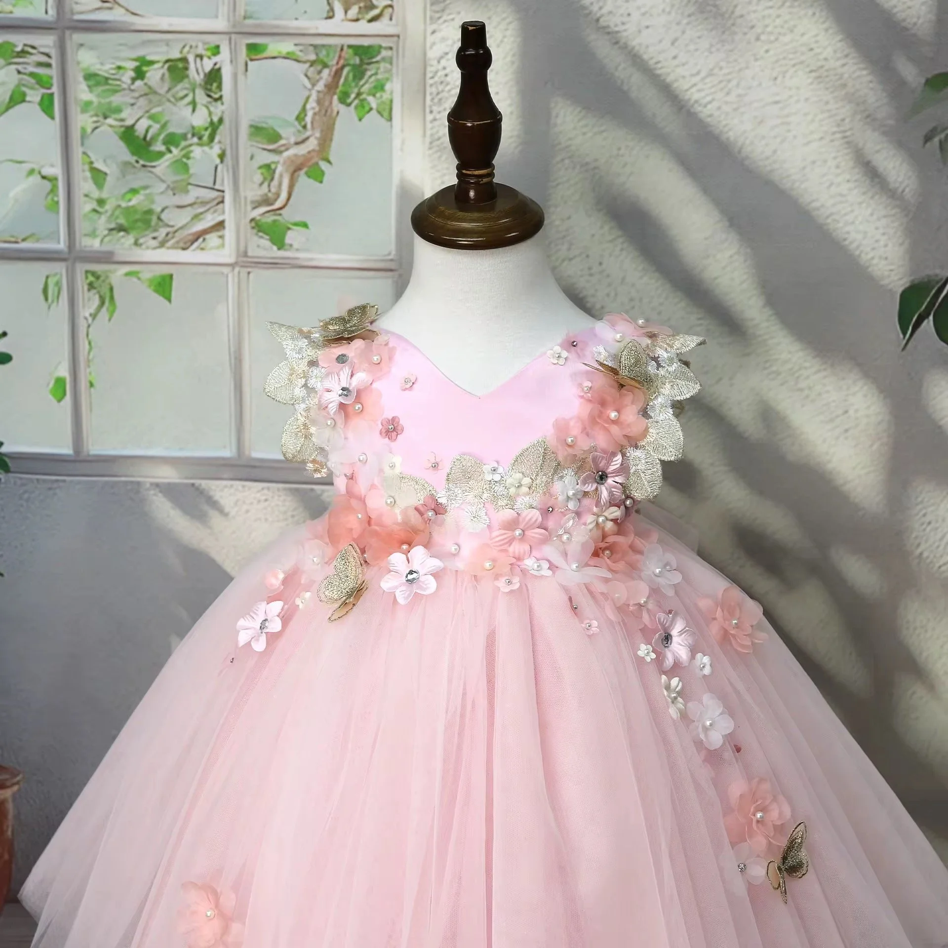 Pink Petal Luxe princess party dress for little girls | TeddyNest.jpeg