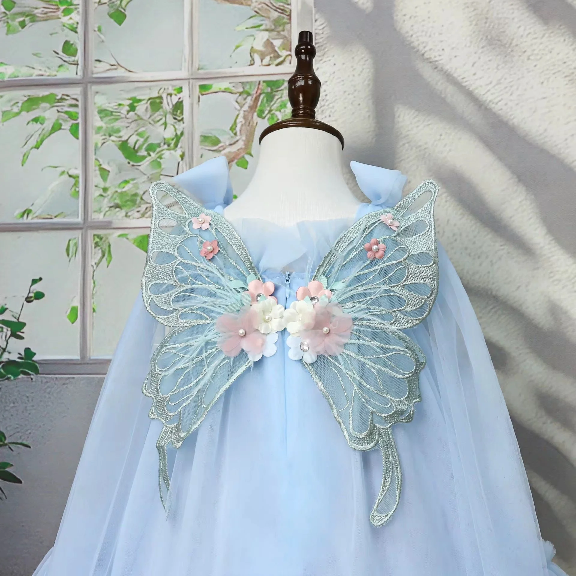 Sky Bloom princess party dress for little girls | TeddyNest.jpeg