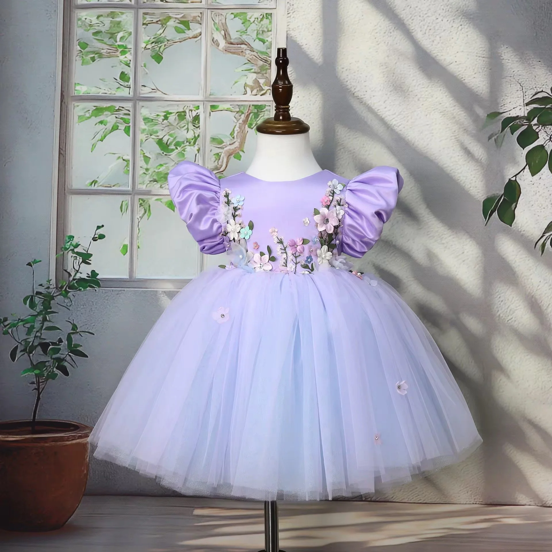 Lavender Dream princess party dress for little girls | TeddyNest.jpeg