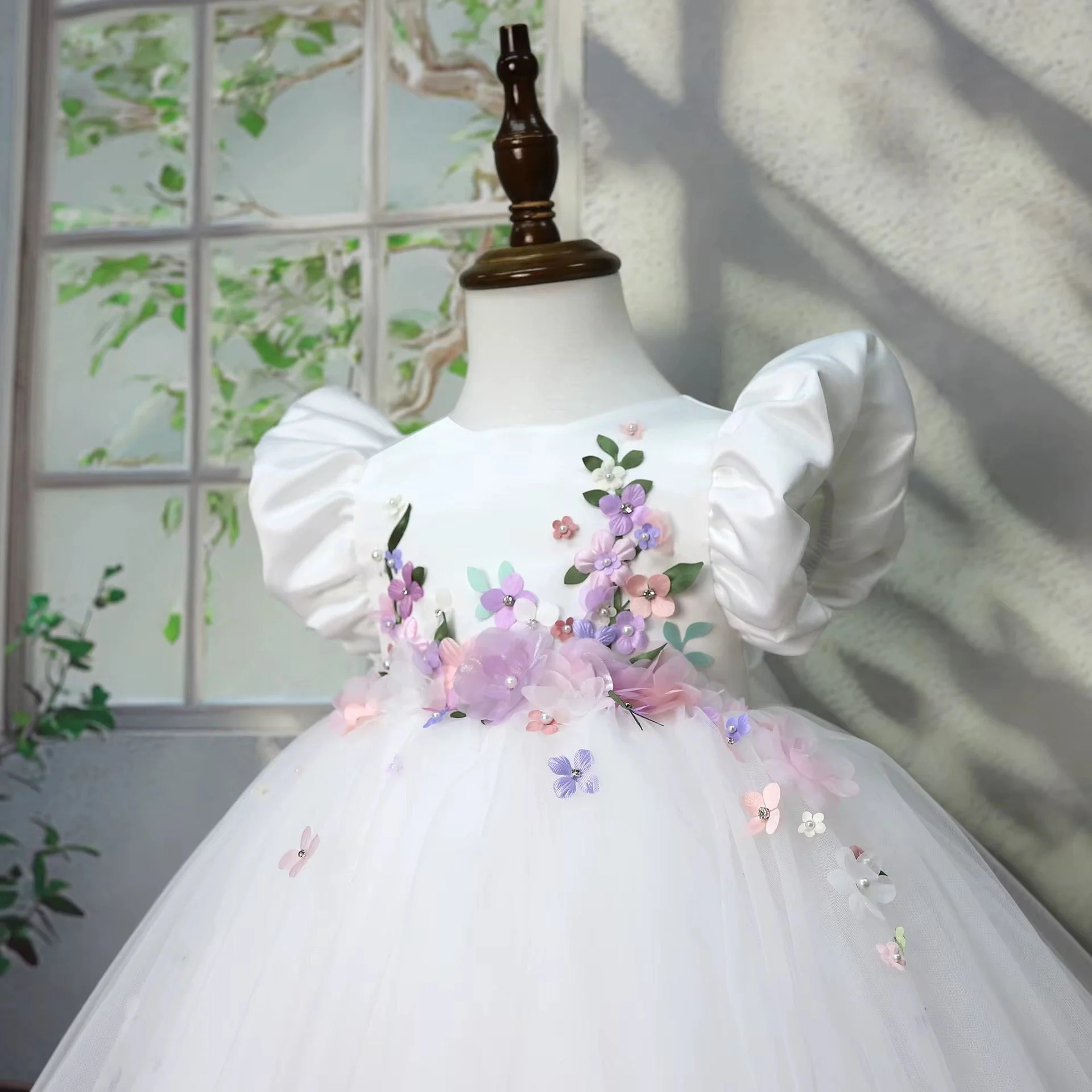 Ivory Bloom princess party dress for little girls | TeddyNest.jpeg