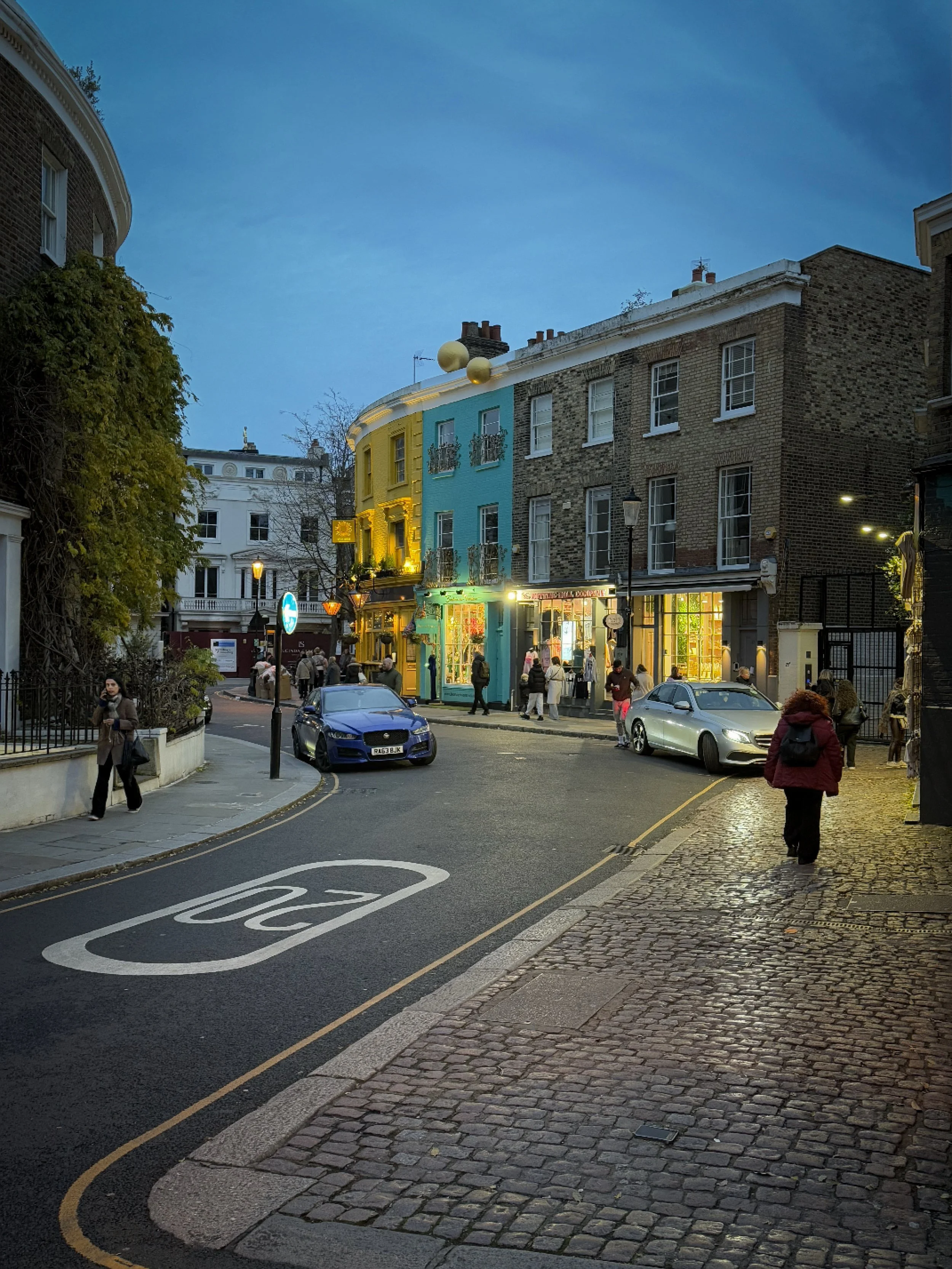 Street at dusk - Notting Hill, London, England