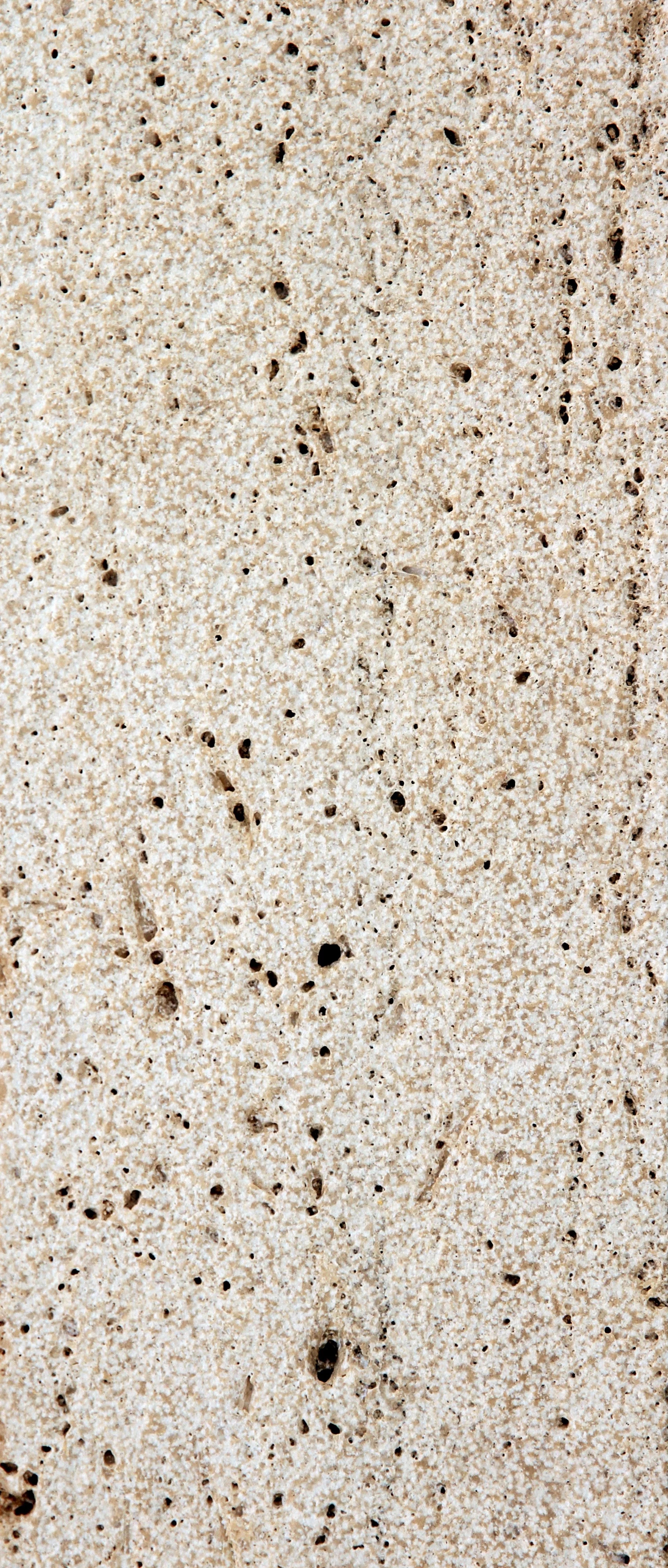 Close-up of beige speckled granite countertop surface with small black and brown mineral flecks.