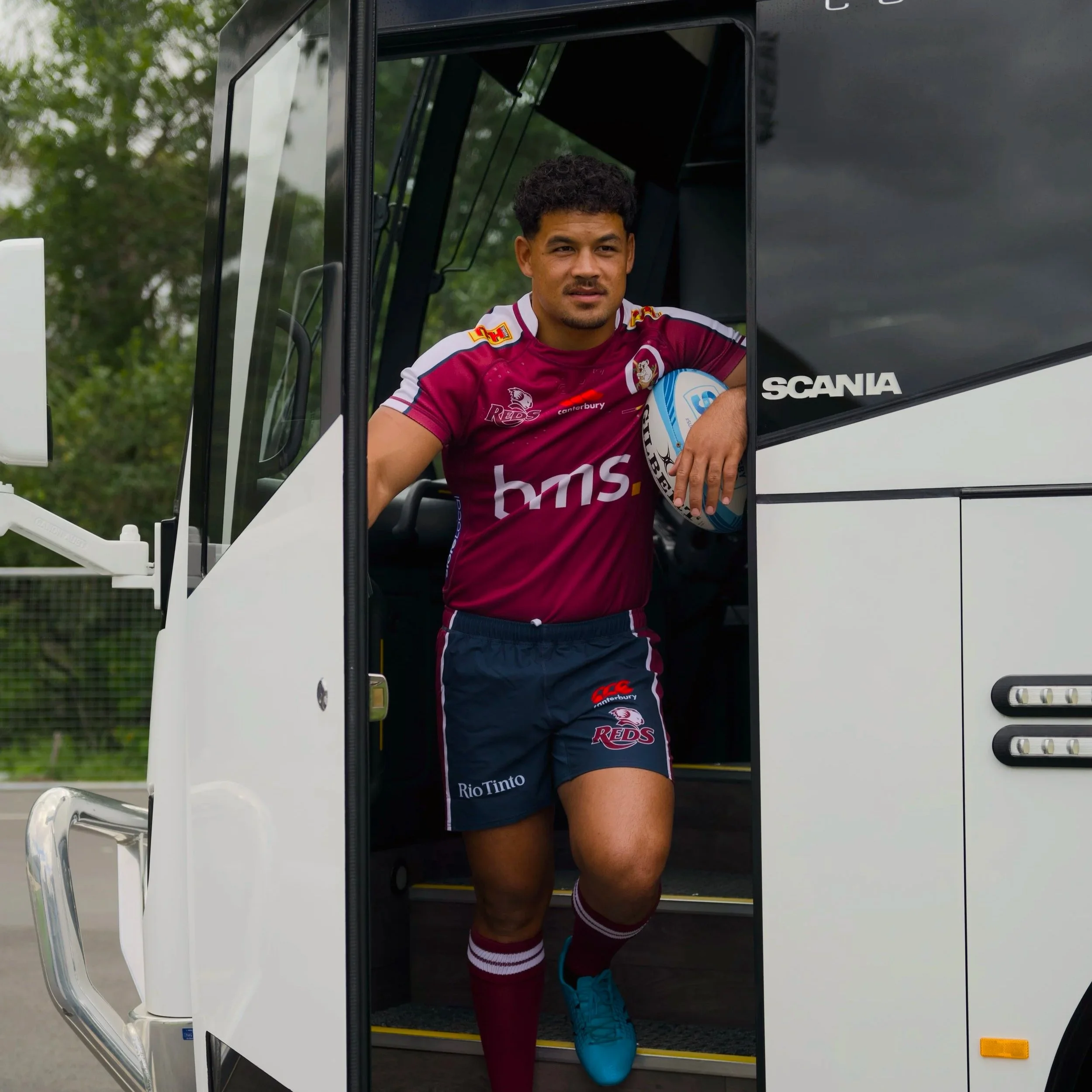 Belbaker Bus Charters, Red's Rugby Team, Photoshoot, Brisbane,