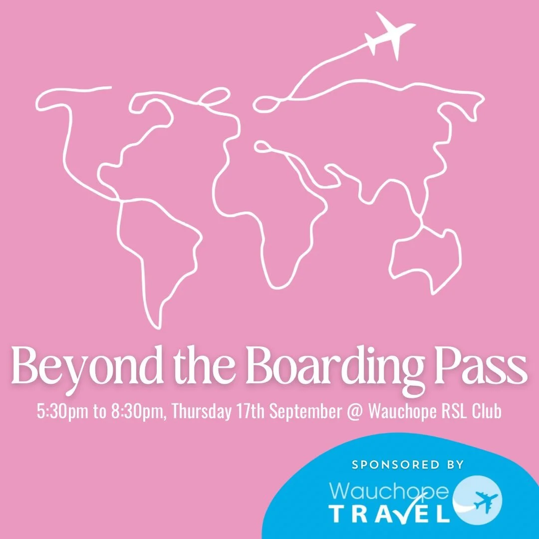 🌏✈️ Beyond the Boarding Pass ✈️🌏

Dreaming of your next getaway?

Join us for an inspiring evening of travel tips, budgeting advice, travel trends, and packing secrets from local experts.

✨ Travel inspiration with Robyn Flanagan from @wauchopetrav