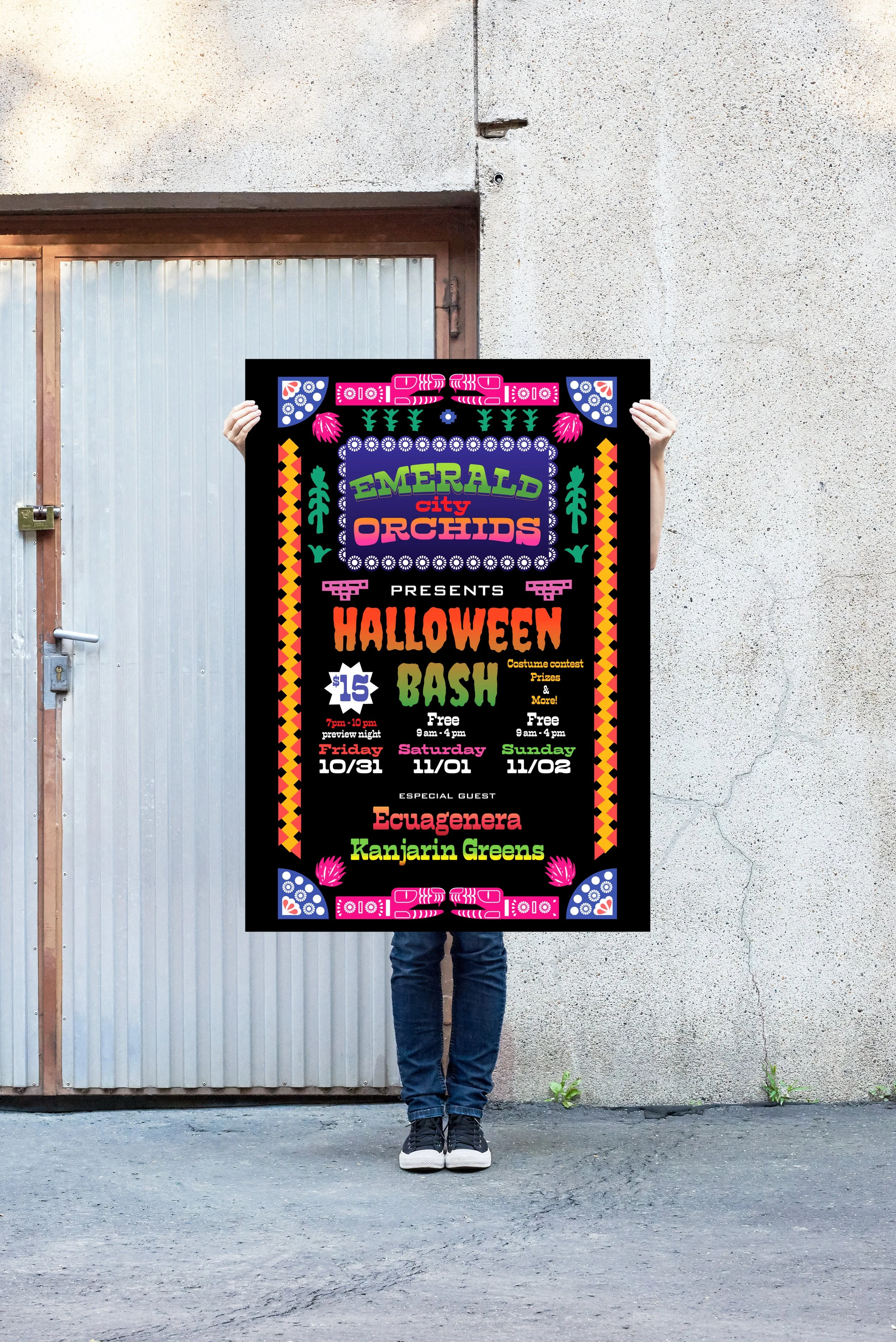 Emerald City Orchids Halloween Poster