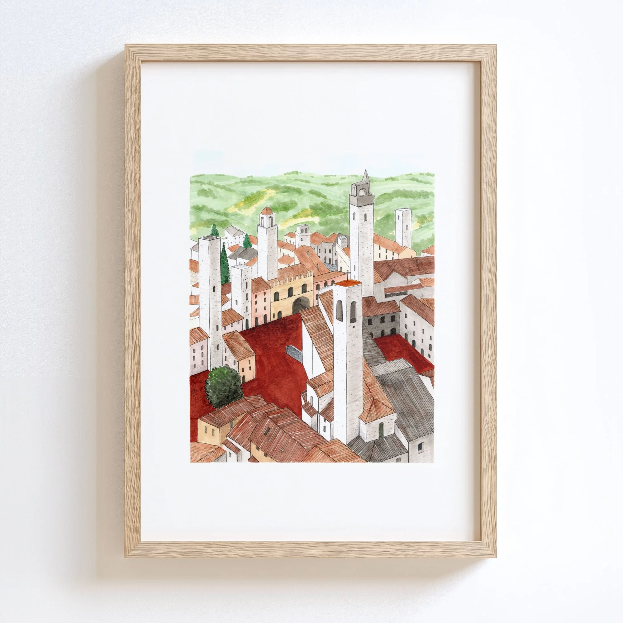 San Gimignano - art print