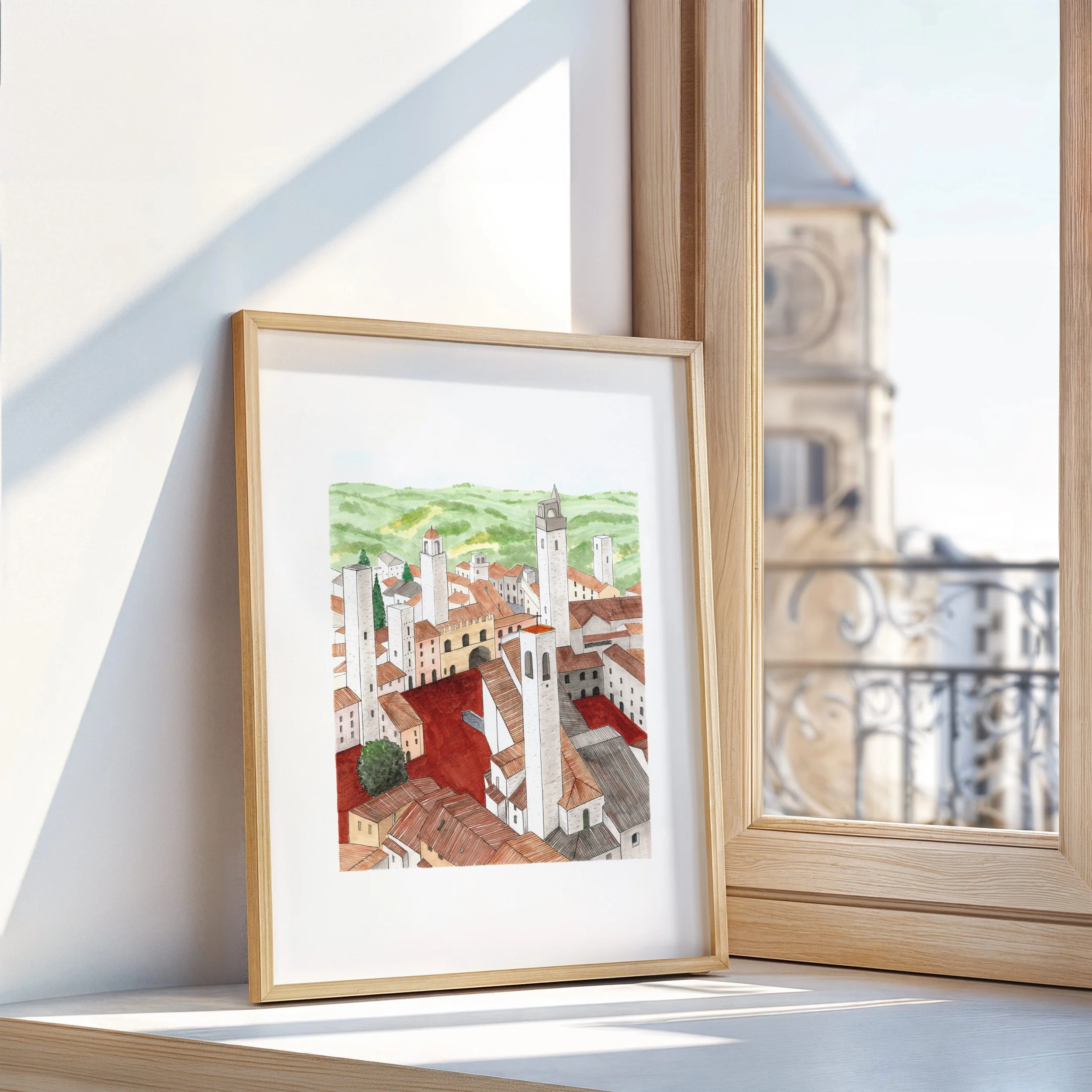 san_gimignano_architectural_illustration_instant_download.JPG