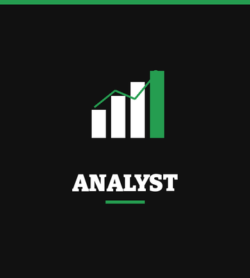 Stylized bar chart with a rising trend line, labeled 'Analyst' in bold white text on a black background. ESG Analyst, Sustainability, Commercial, Analysis